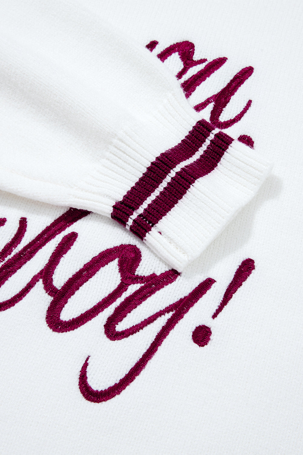 White See You Cowboy Embroidered Western Graphic Sweater Dear-Lover Dropshipping