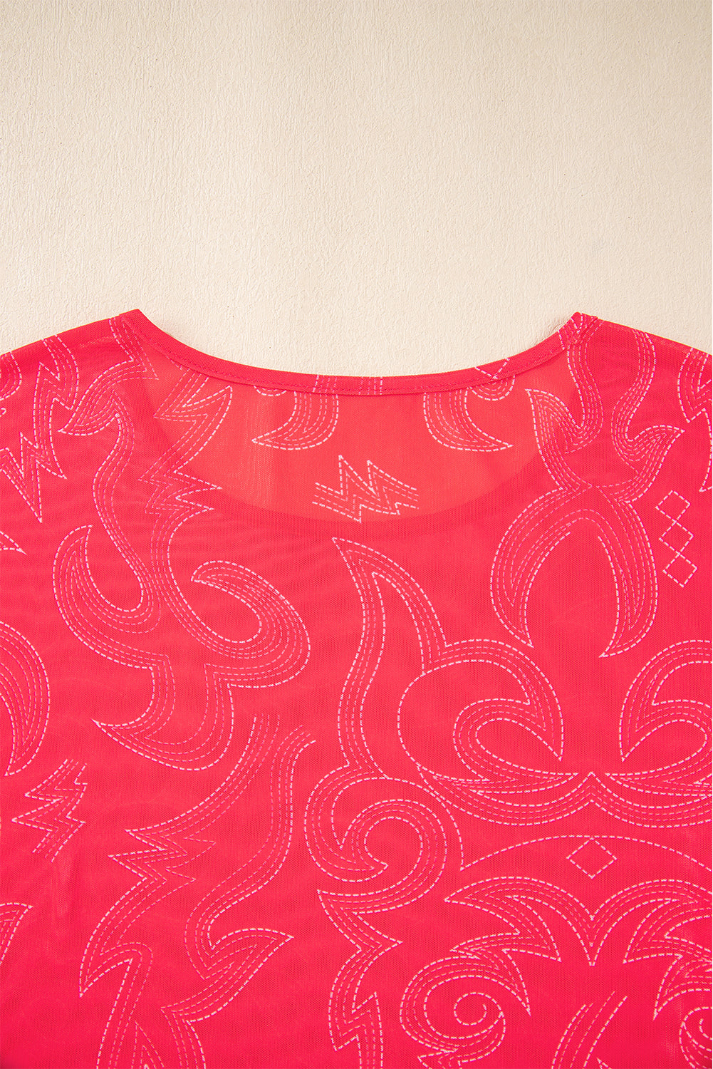 Red Western Girls Mesh T-Shirt eAura