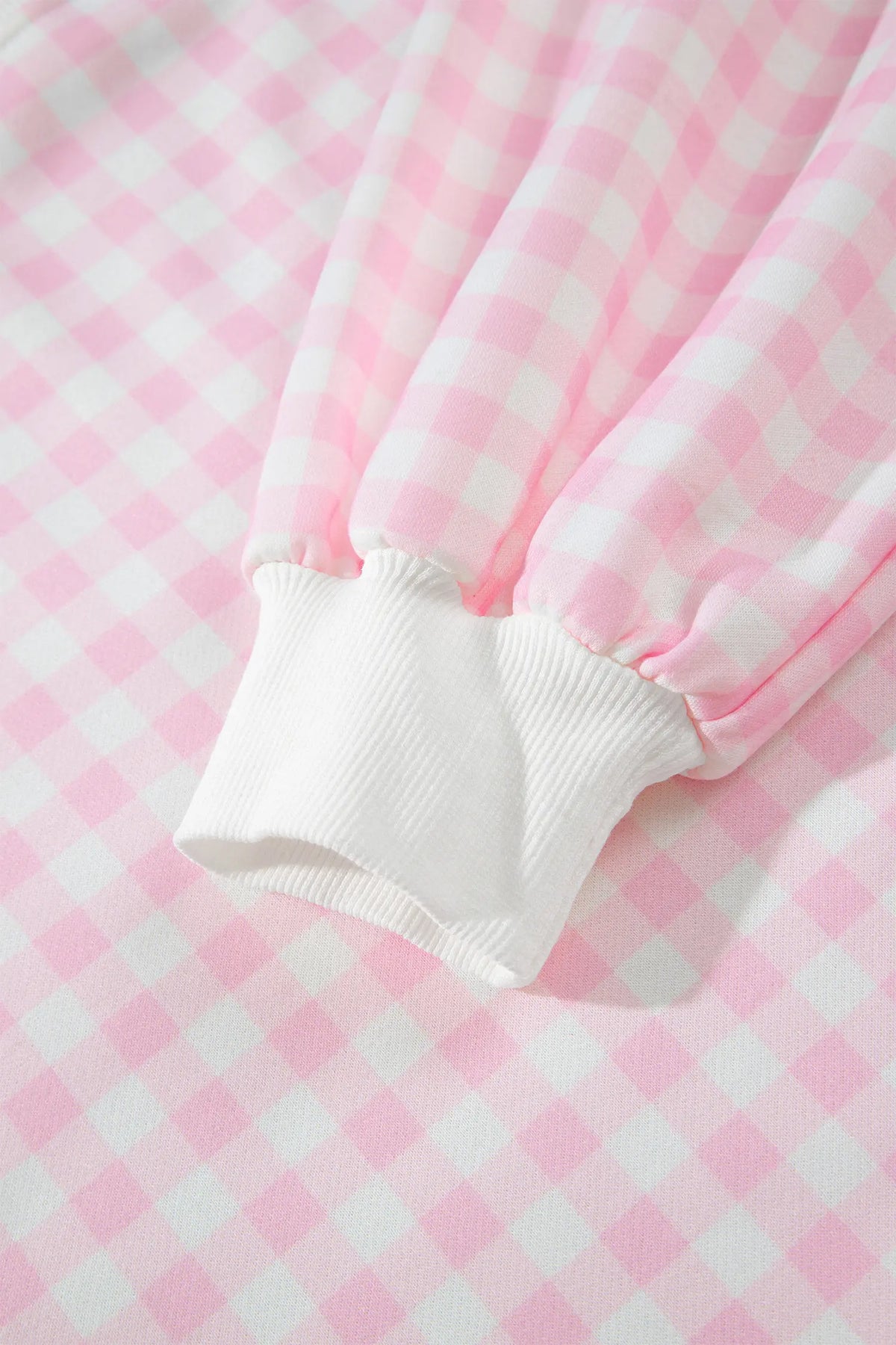 Plaid Long Sleeve Two Piece Pant Set – Pink