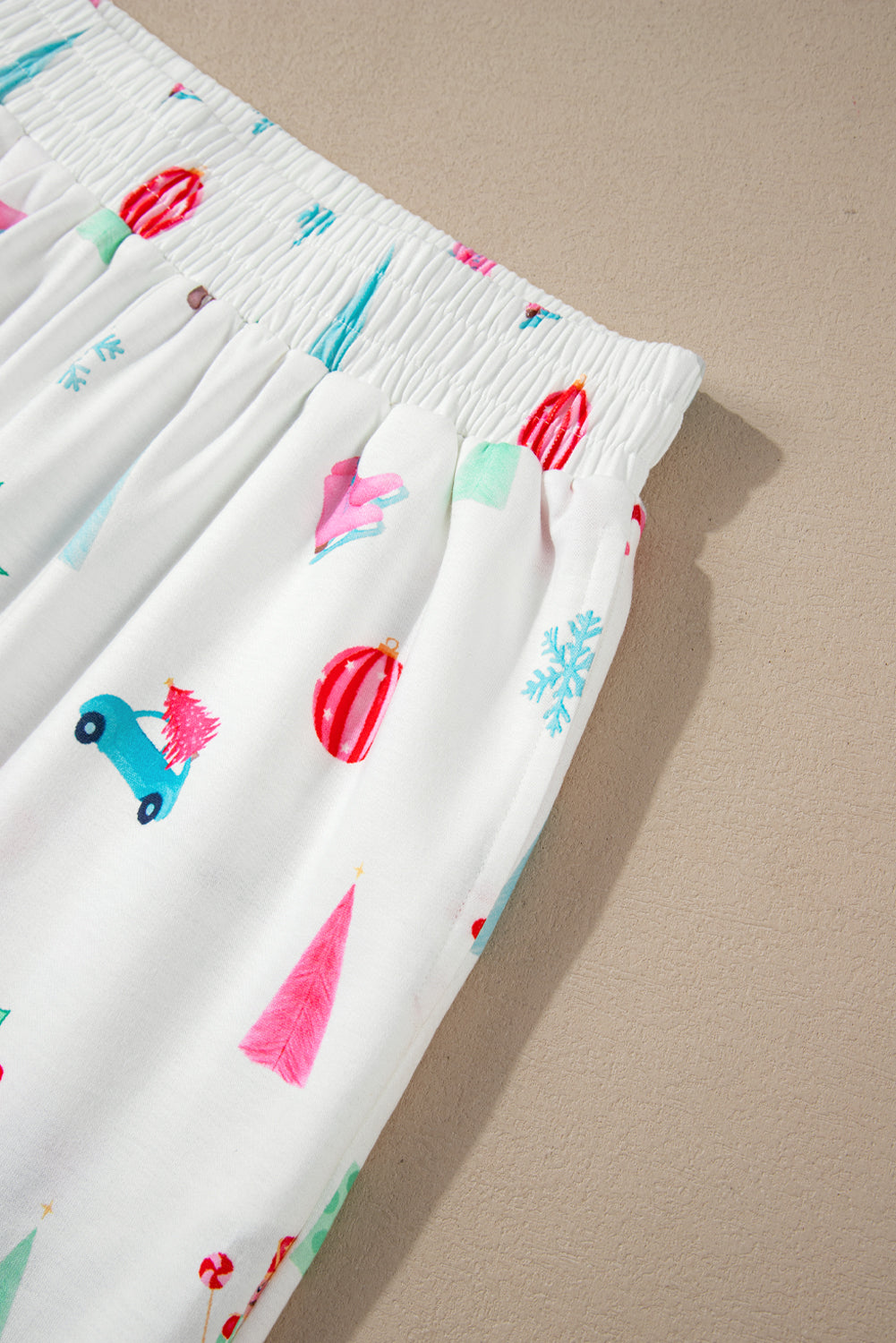 White Christmas Print Shirt and Pants Pyjamas - eAura