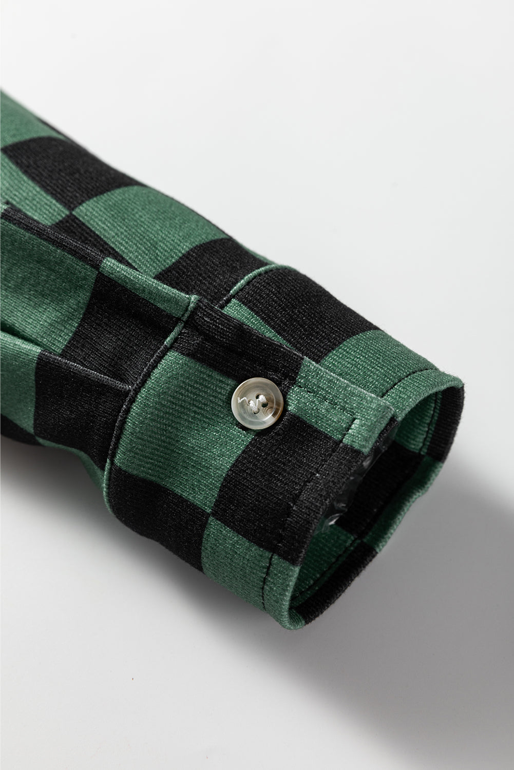 Checkerboard Flap Pocket Button Front Shacket - eAura