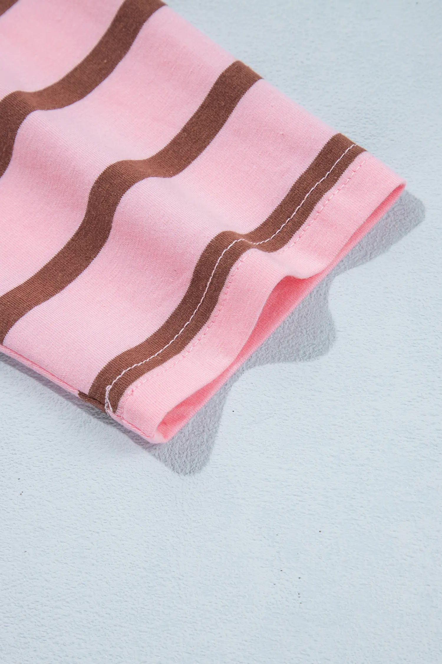 Striped Long Sleeve Collar Shift Top – Pink Stripe