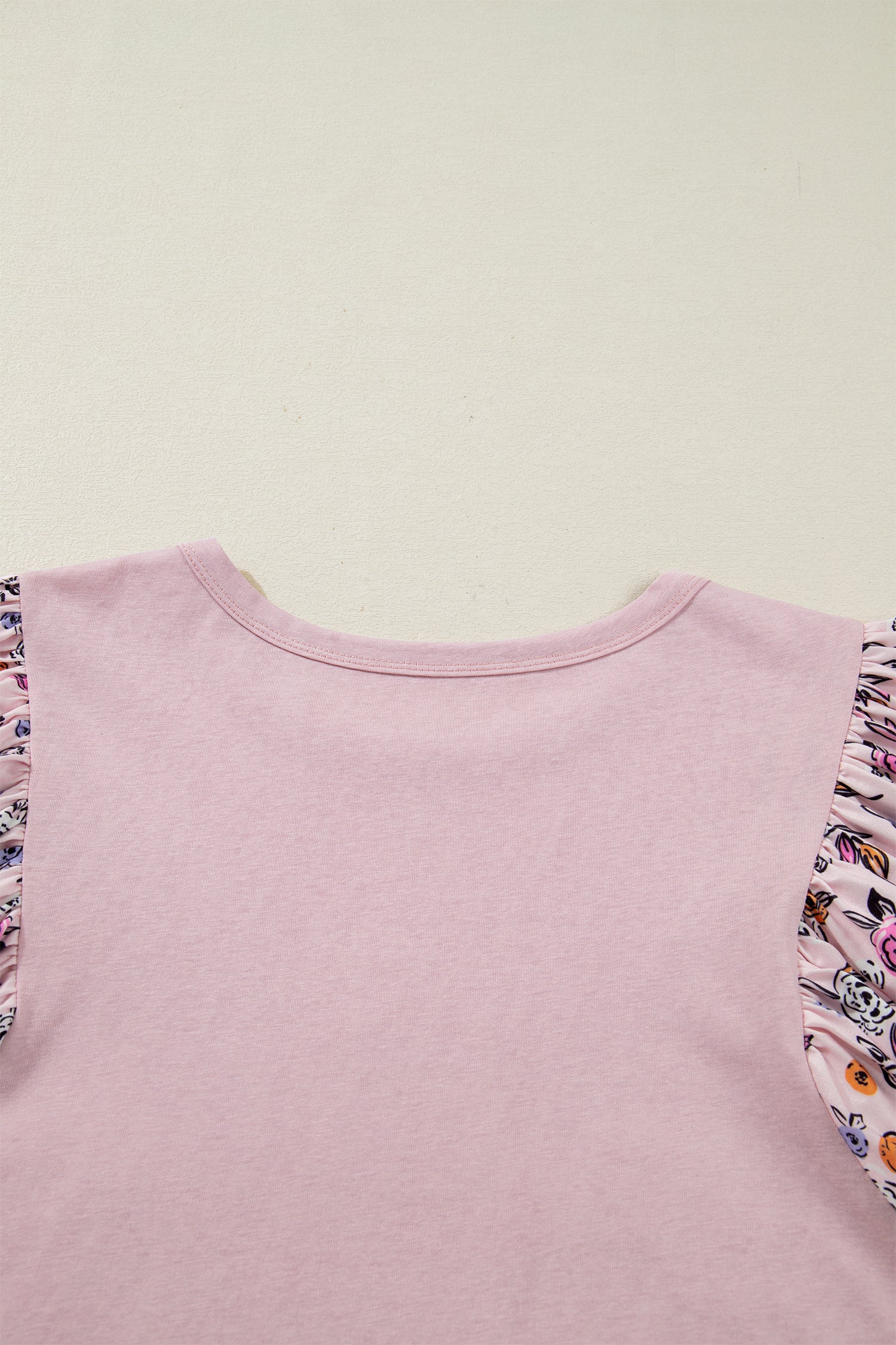 Floral Patchwork Flowy Half Sleeve Blouse – Pink