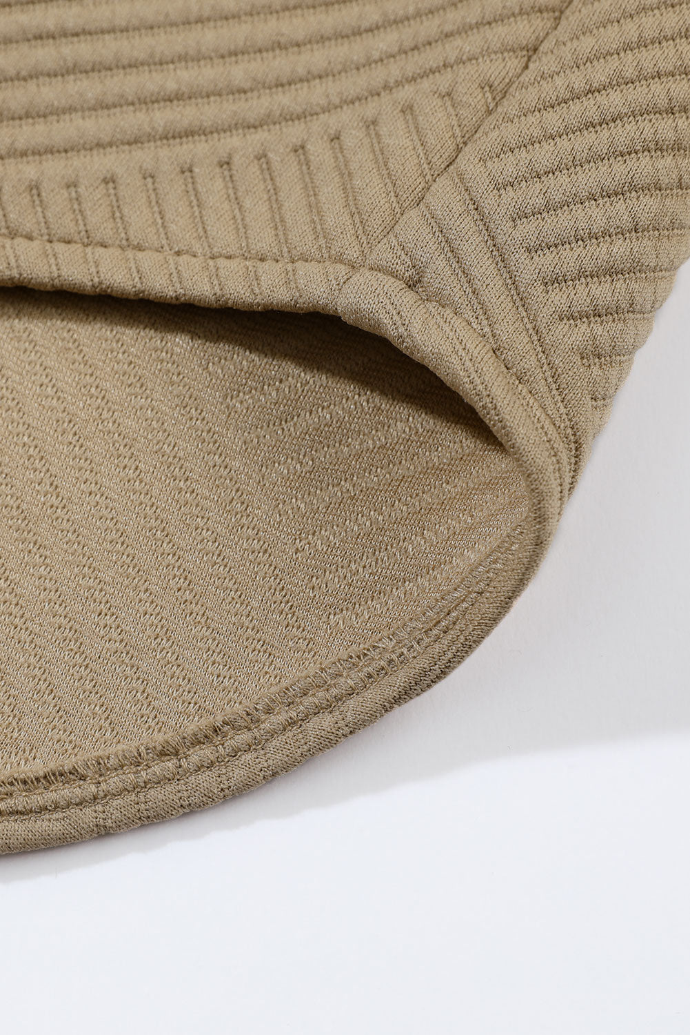 Khaki Solid Textured Flap Pocket Buttoned Shacket Beagle Boutique Fashion Outlet