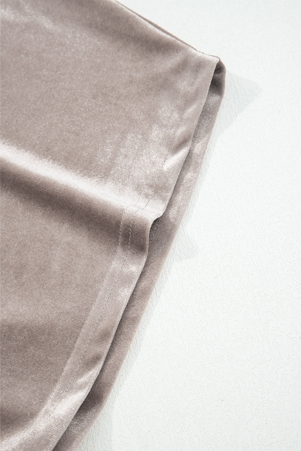 Smoke Grey 3/4 Sleeve Open Front Velvet Kimono - eAura