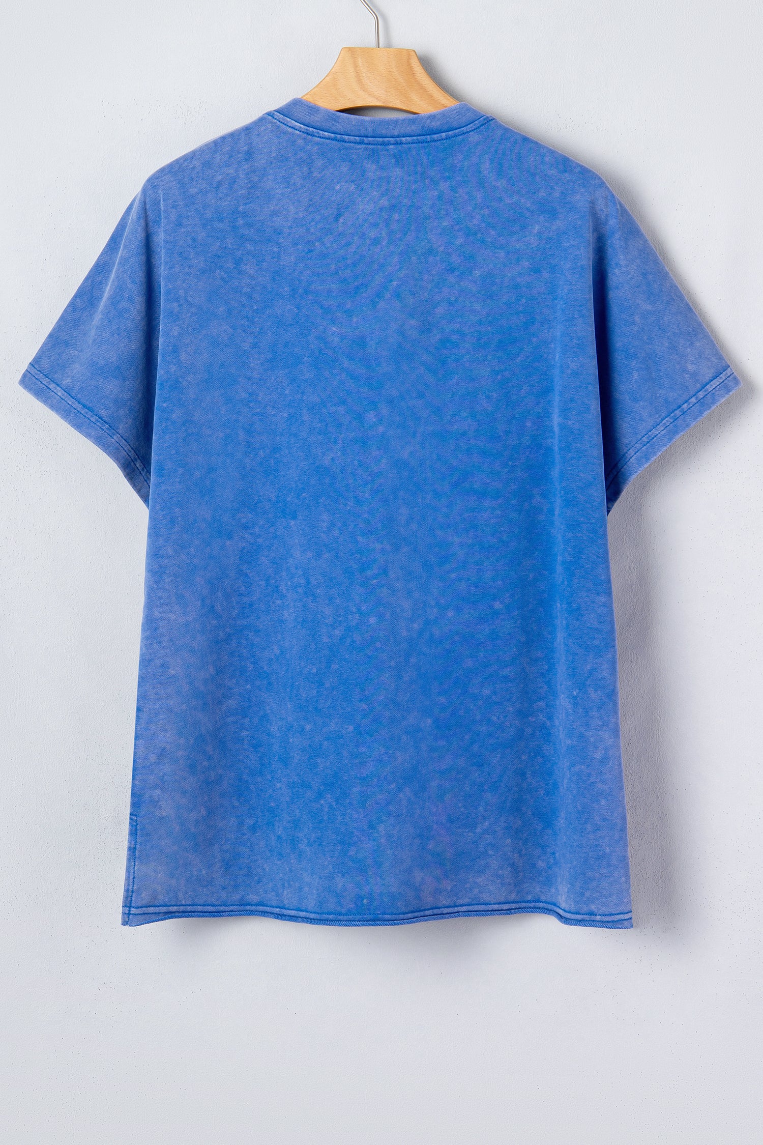 Star Patched Mineral Washed Notched Neck Tee