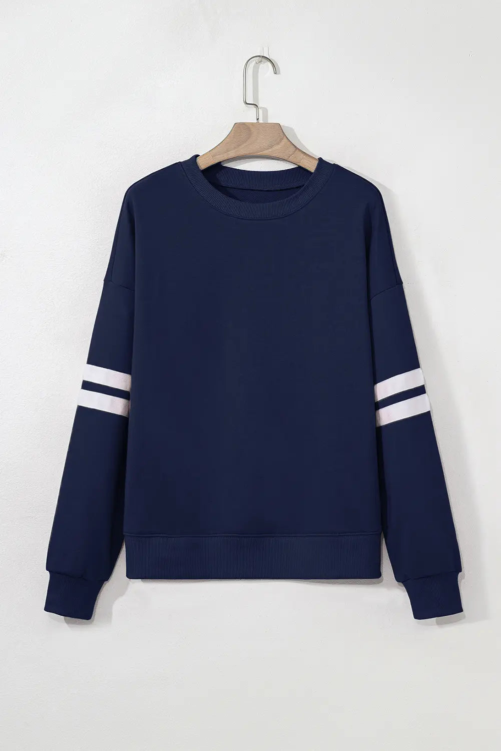 Striped Detail Drop Shoulder Oversized Sweatshirt