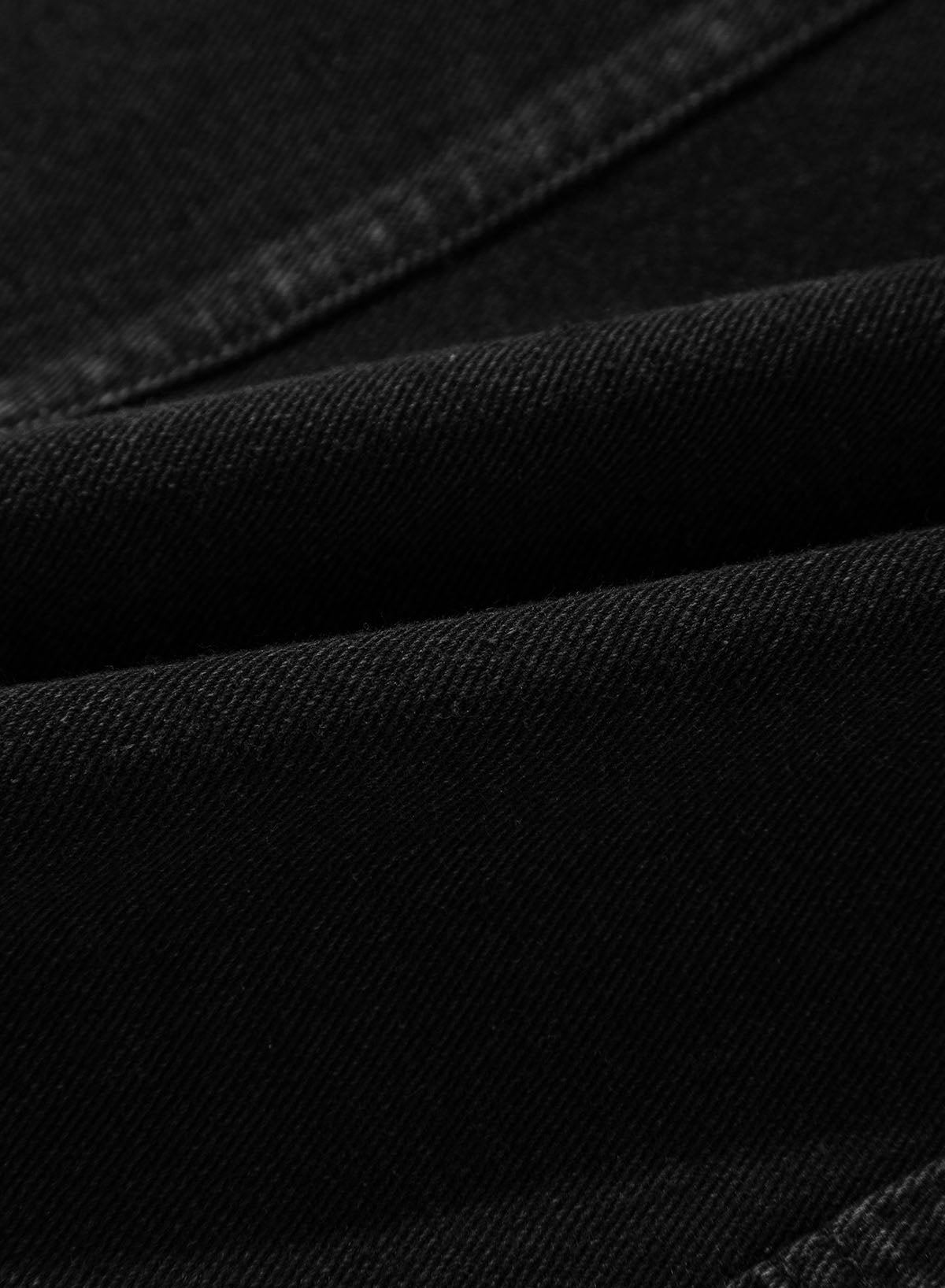 Black Side Pockets Lapel Collar Denim Jacket eAura