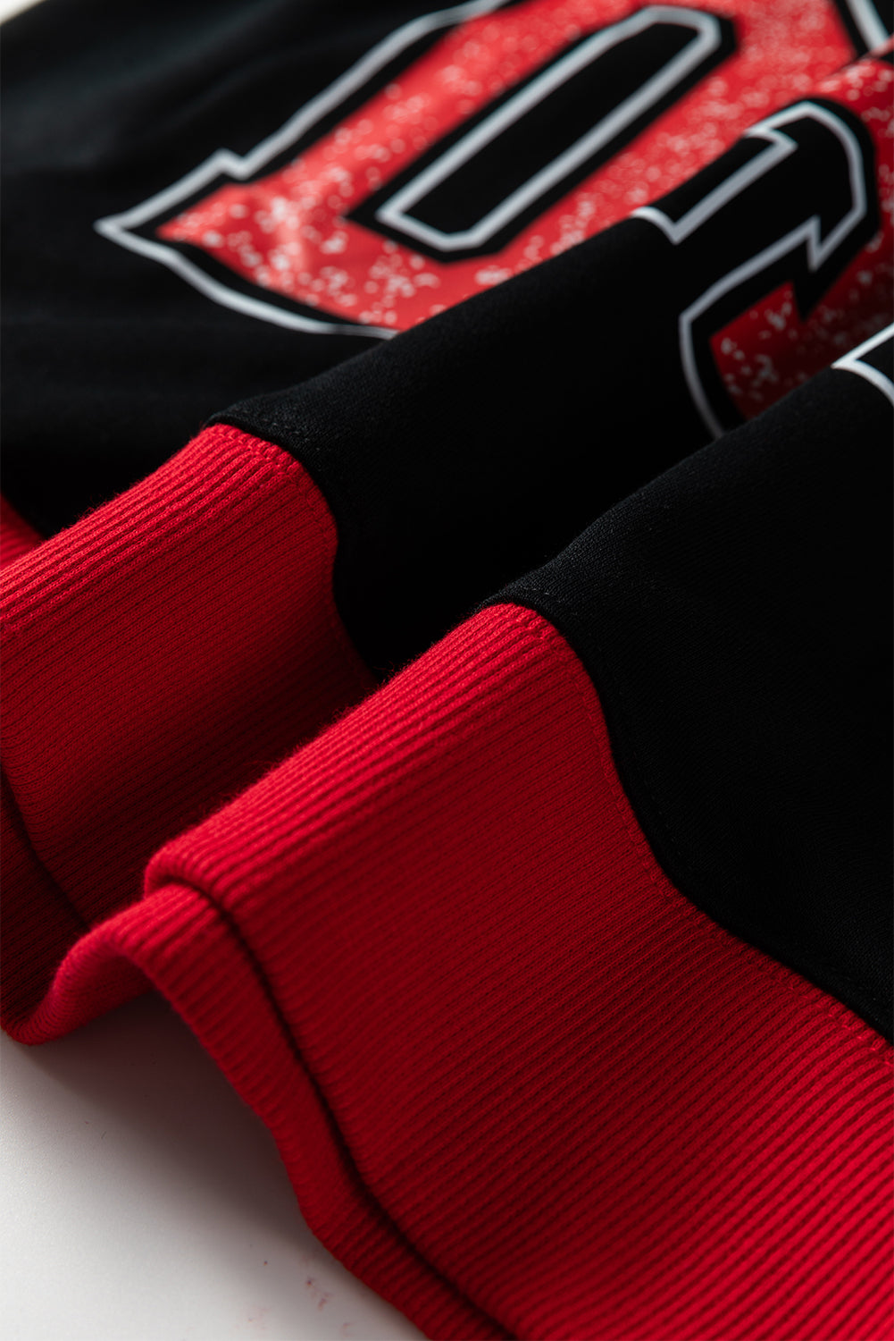 GAME DAY Letter Graphic Varsity Striped Baggy Sweatshirt - eAura