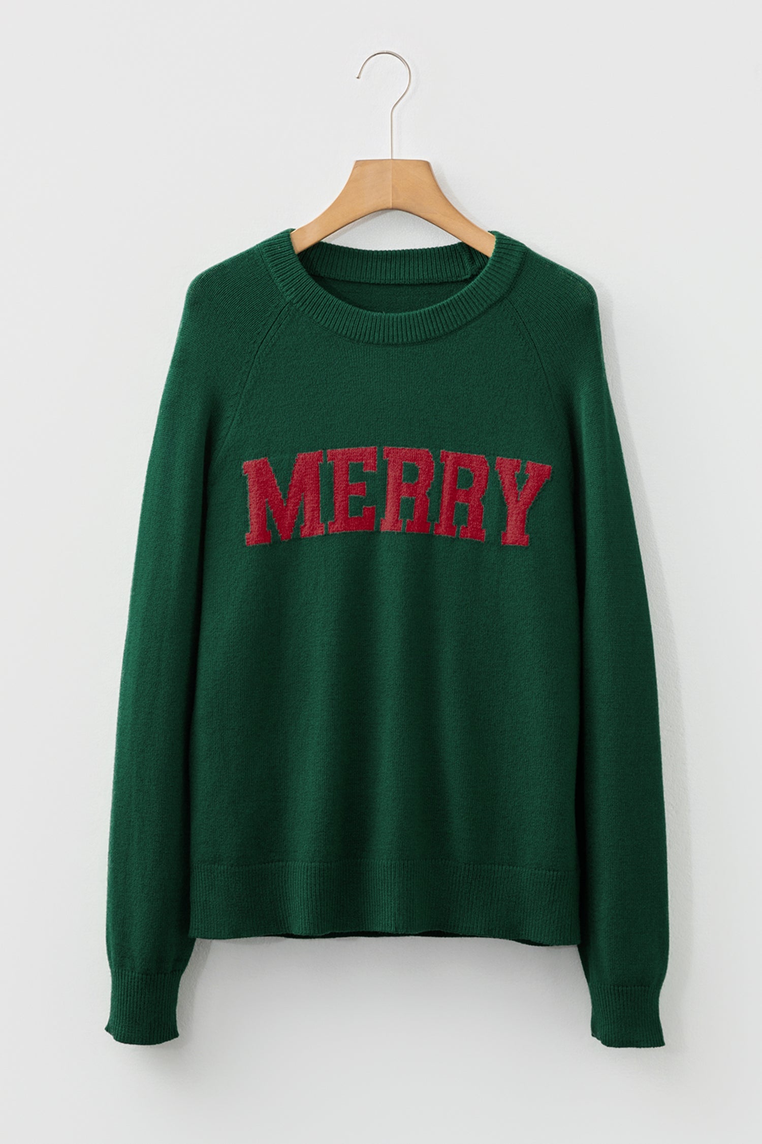 MERRY Christmas Raglan Sleeve Sweater - eAura