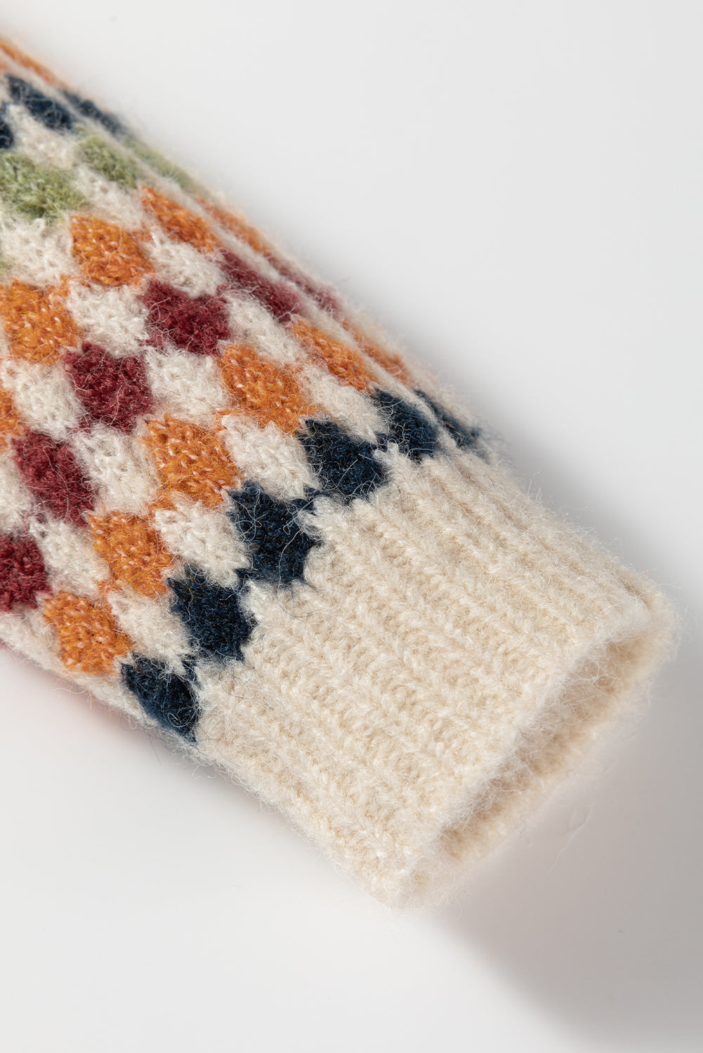 Multicolour Dotty Pattern Knit Button Front V-Neck Sweater Cardigan - eAura