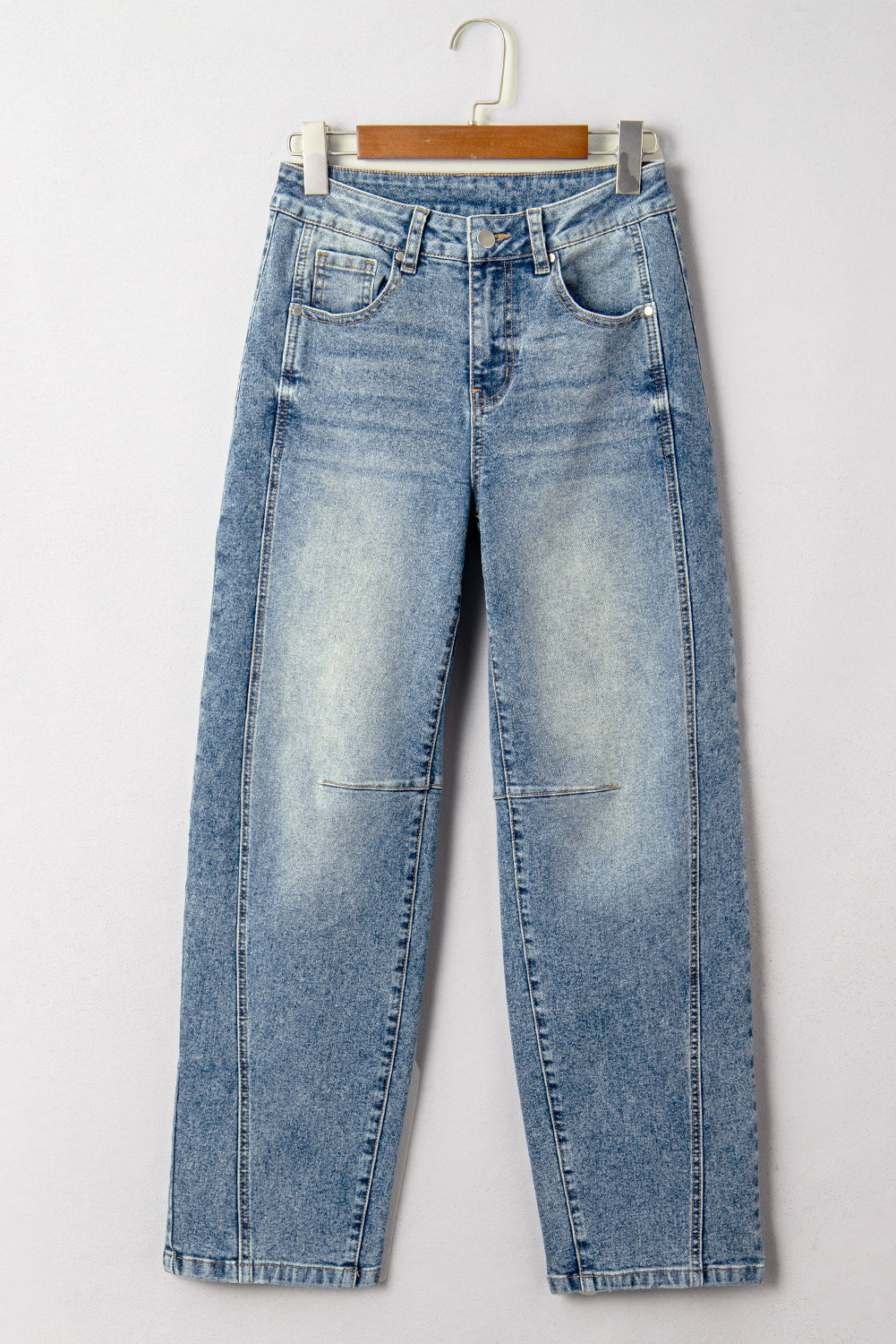 Washed Seam Detail Shift Jeans - eAura