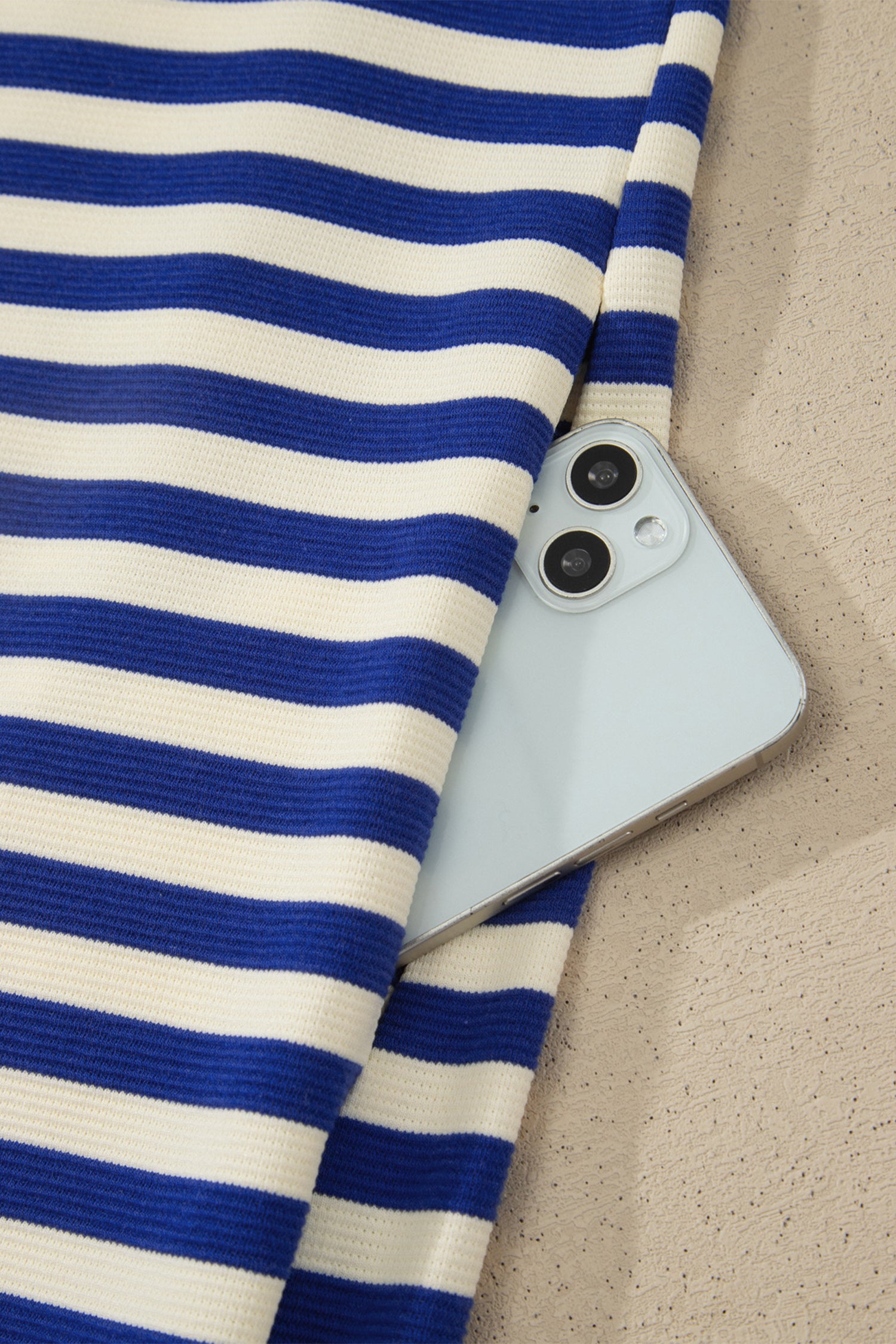 Striped Shift Dress Colorblock V Neck Short Sleeve Casual Summer – Dark Blue