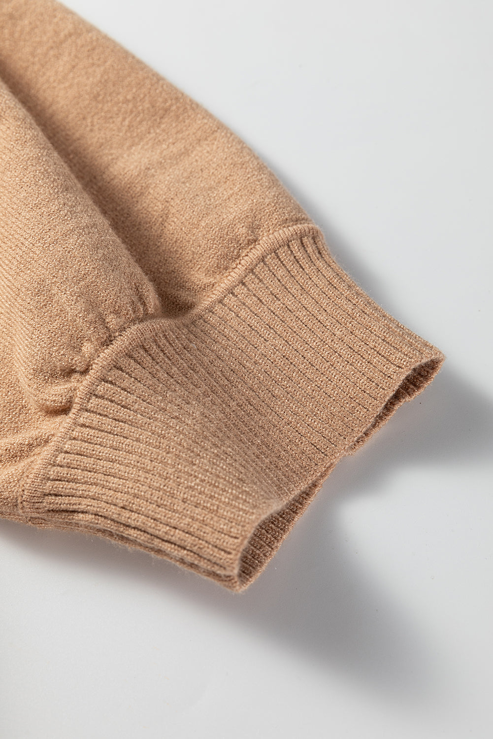 Knit Short Puff Sleeve Sweater - Sweaters & Cardigans/Short