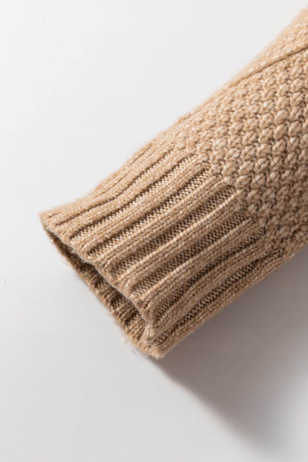 Parchment Cable Knit Drop Shoulder Loose Fit Sweater Dress eAura