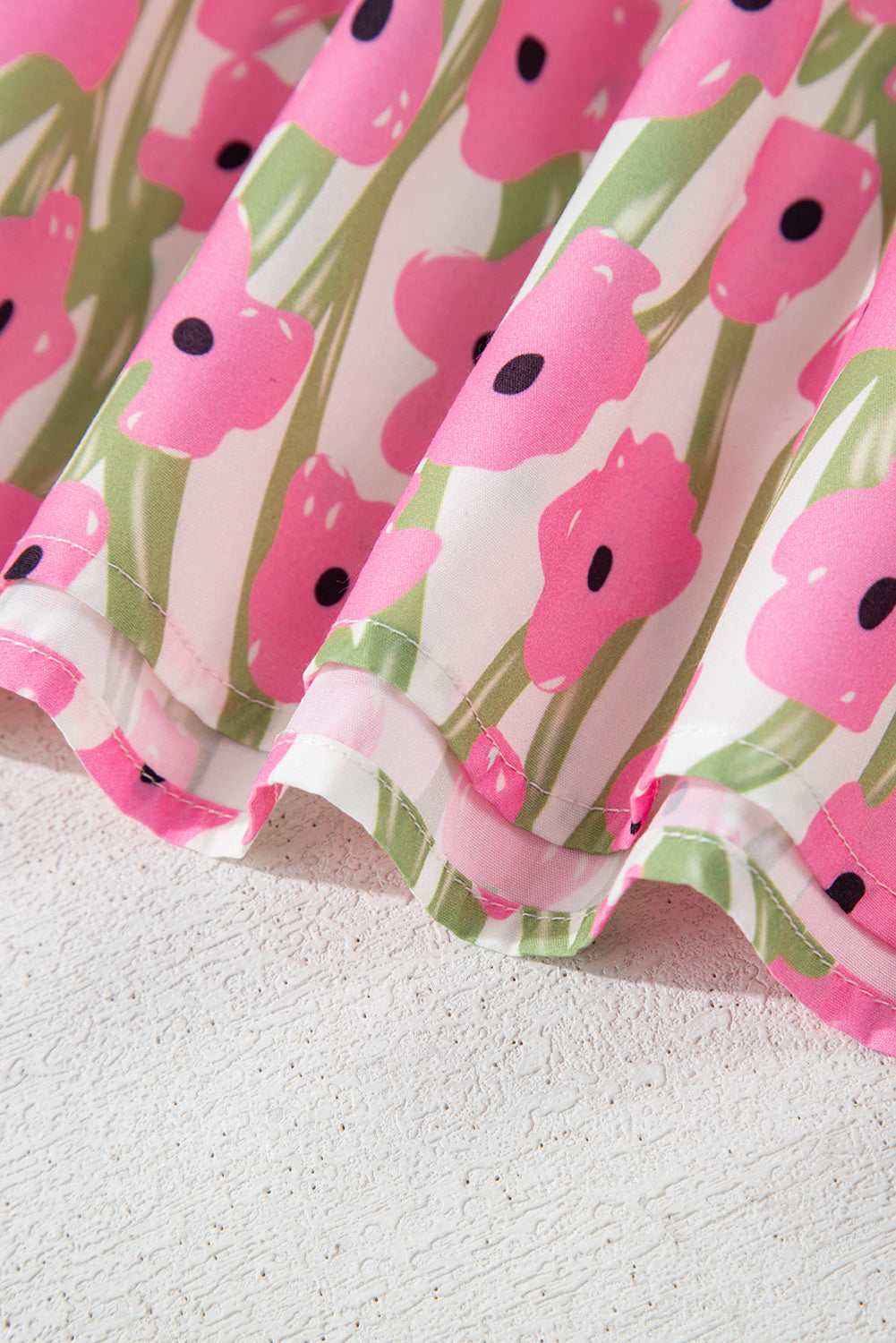 Pink Floral Print Square Neck Ruffled Strap Maxi Dress eAura