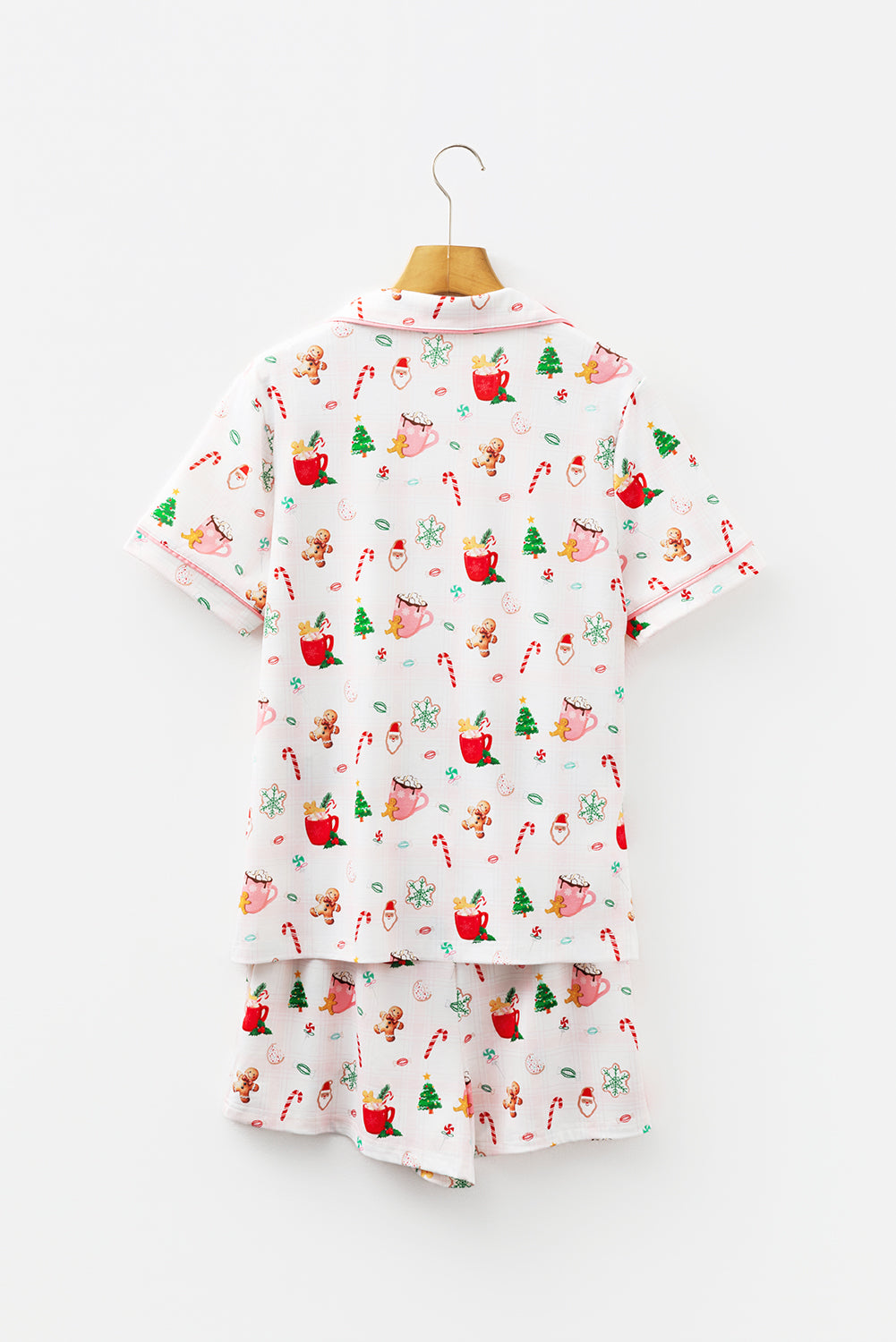 White Christmas Spirits Shirt and Shorts Pyjama Set - eAura