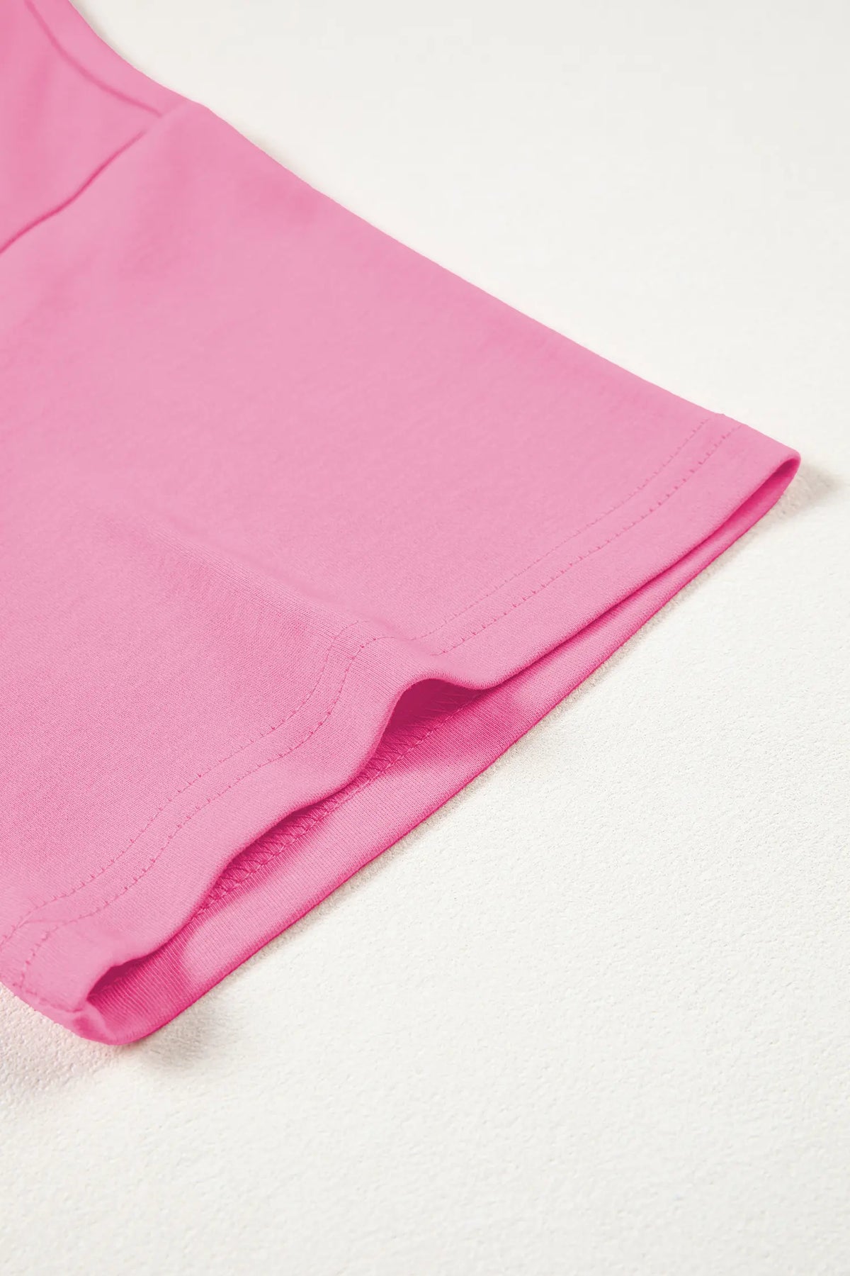 Solid Colour High Neck Oversize Tee – Wisteria