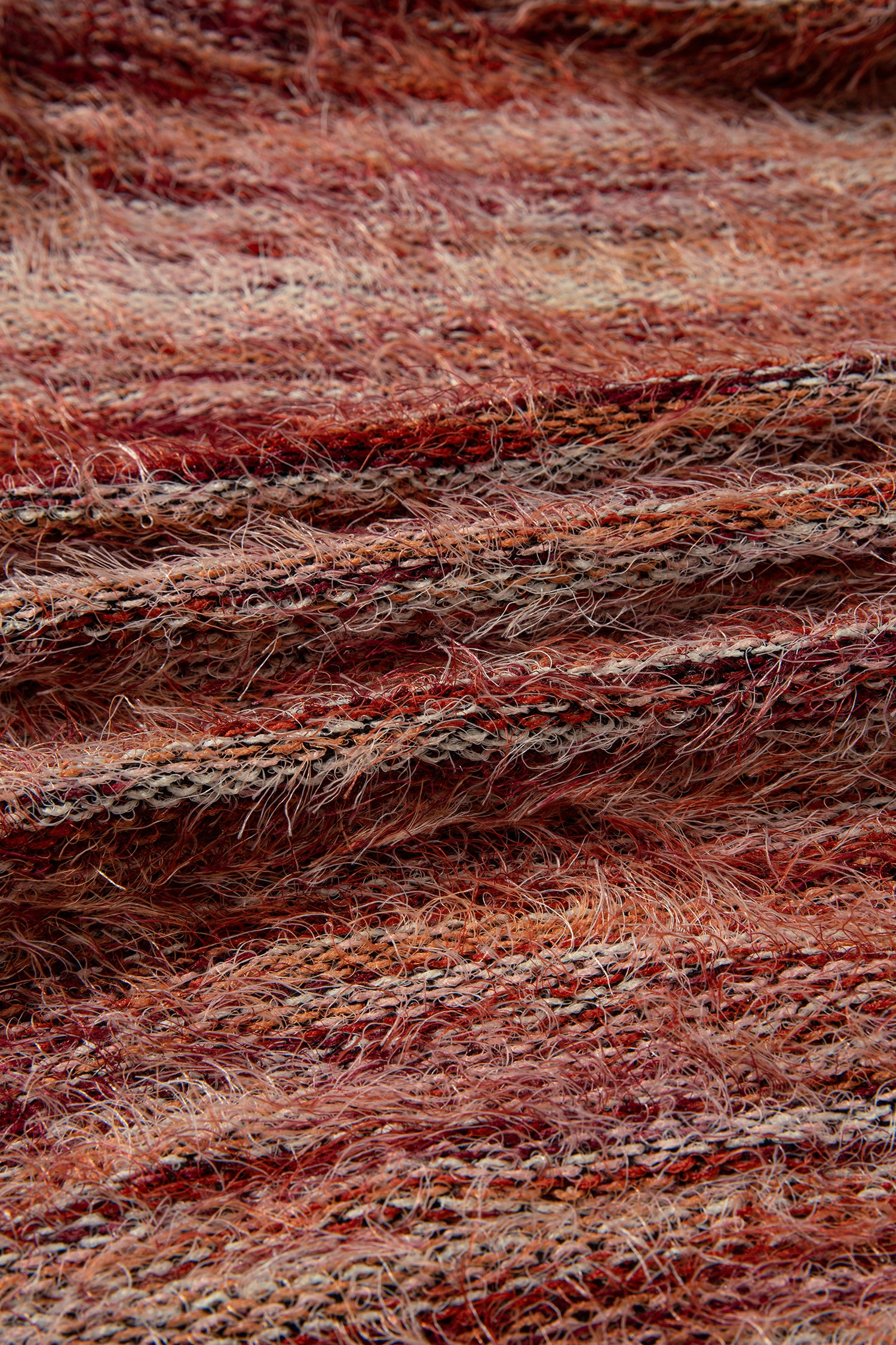 Fuzzy Striped Button Front Cardigan Sweater – Tawny