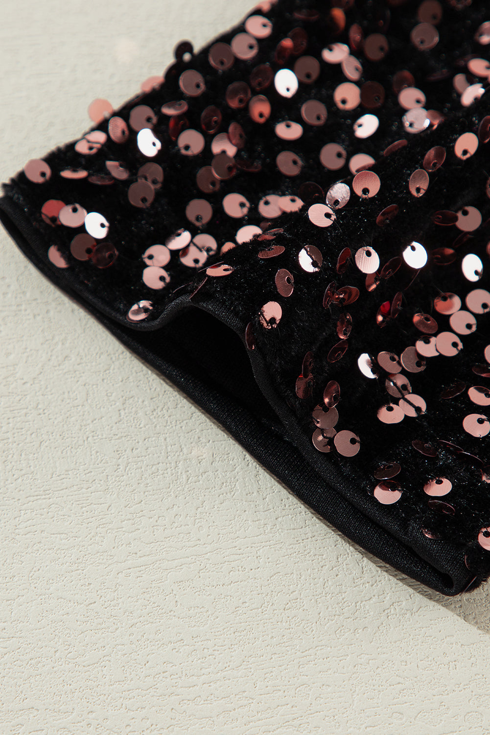 Sequin Long Sleeve Cutout Back Top - eAura