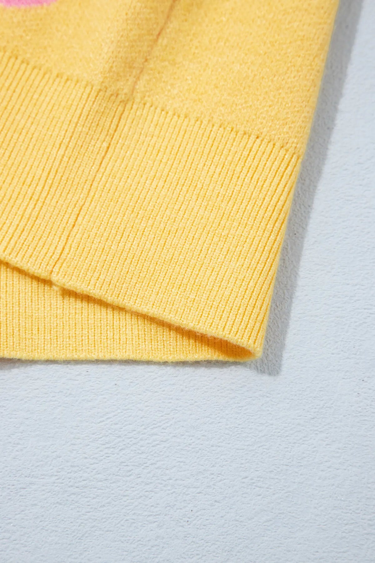 Casual Polka Dot Button Front Long Sleeve Sweater Cardigan – Yellow