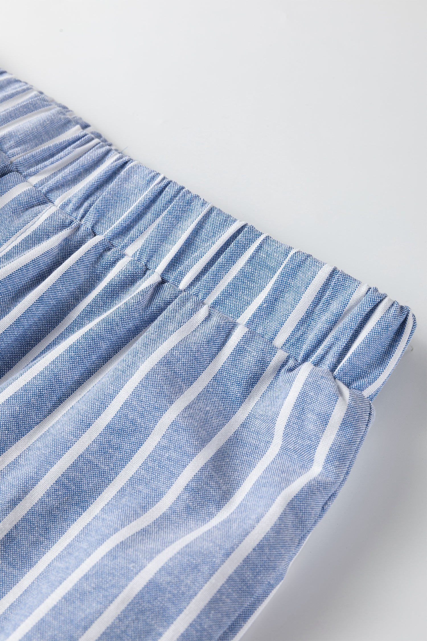 Stripe Buttoned Detail Loose Casual Pants - Bottoms/Pants & Culotte