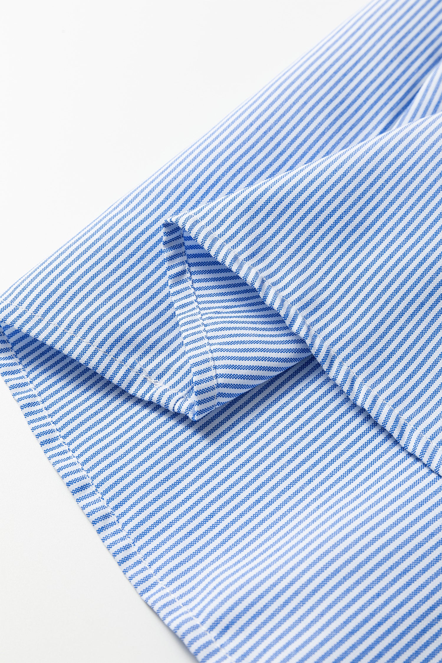 Stripe Shirred Detail Collar V-Neck Plus Size Midi Dress DL