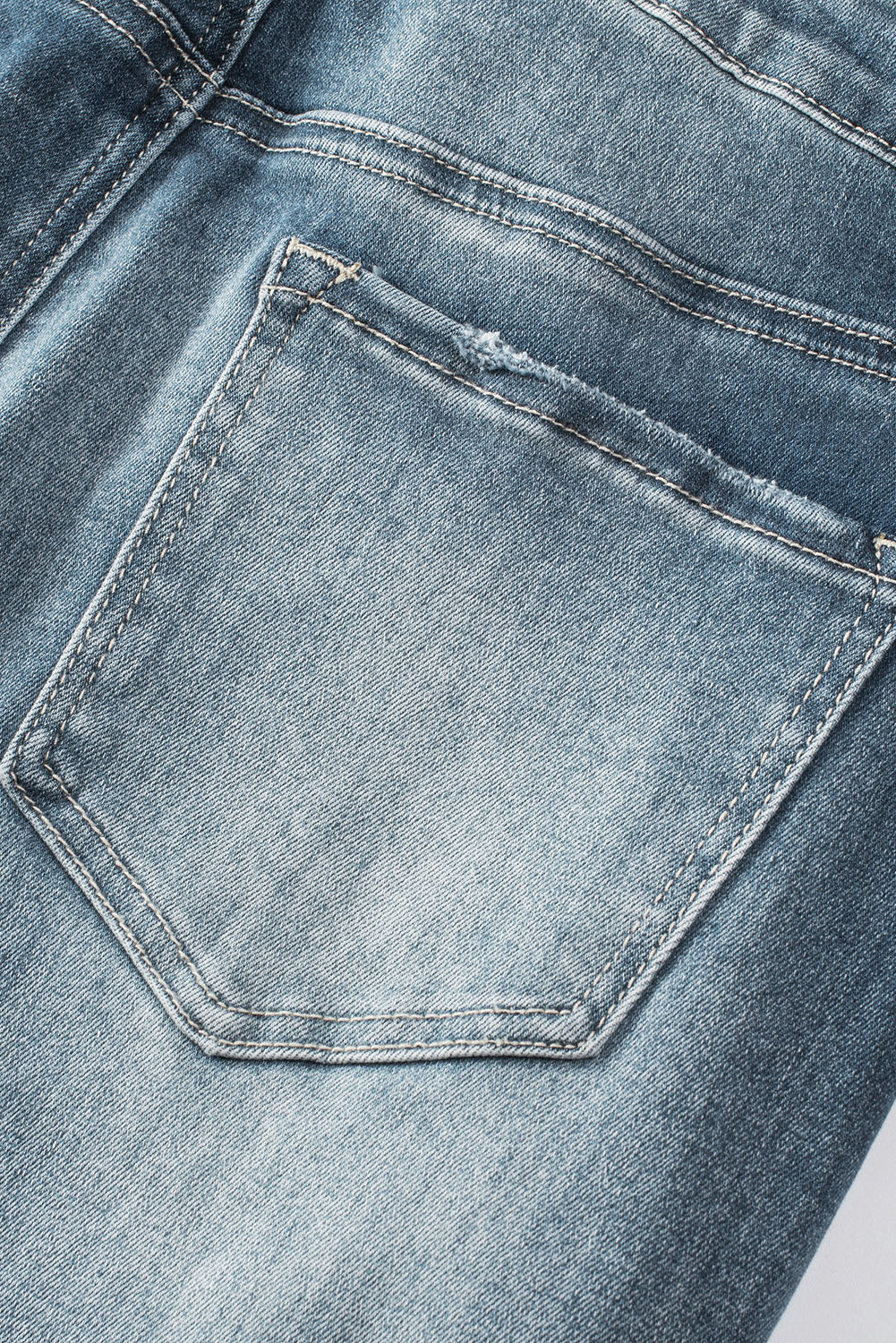 Blue Distressed Ripped Skinny Jeans Beagle Boutique Fashion Outlet