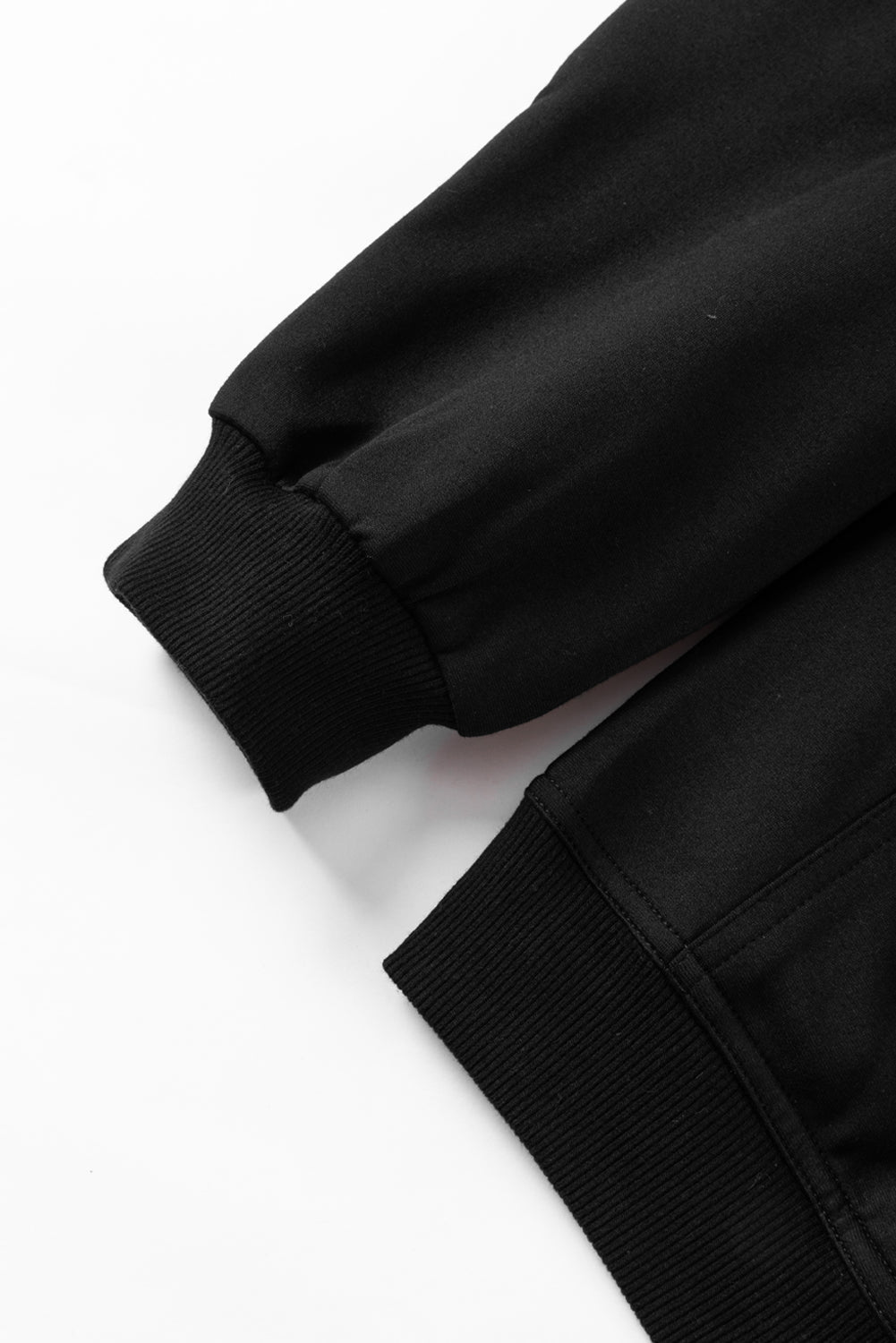 Black Big Pockets Baseball Collar Jacket Beagle Boutique Fashion Outlet