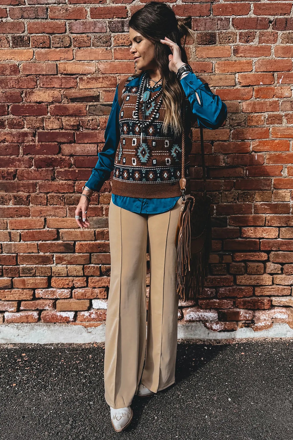 High Waist Full Length Regular Fit Pants – Parchment