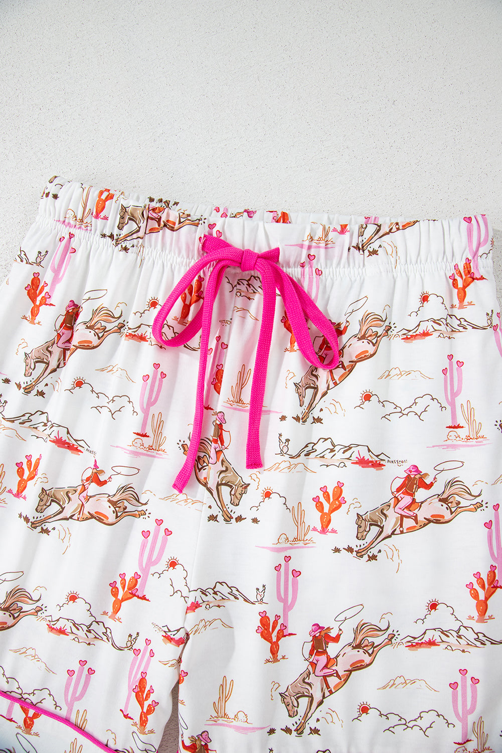White Cowgirl Country Print Pyjamas Set eAura