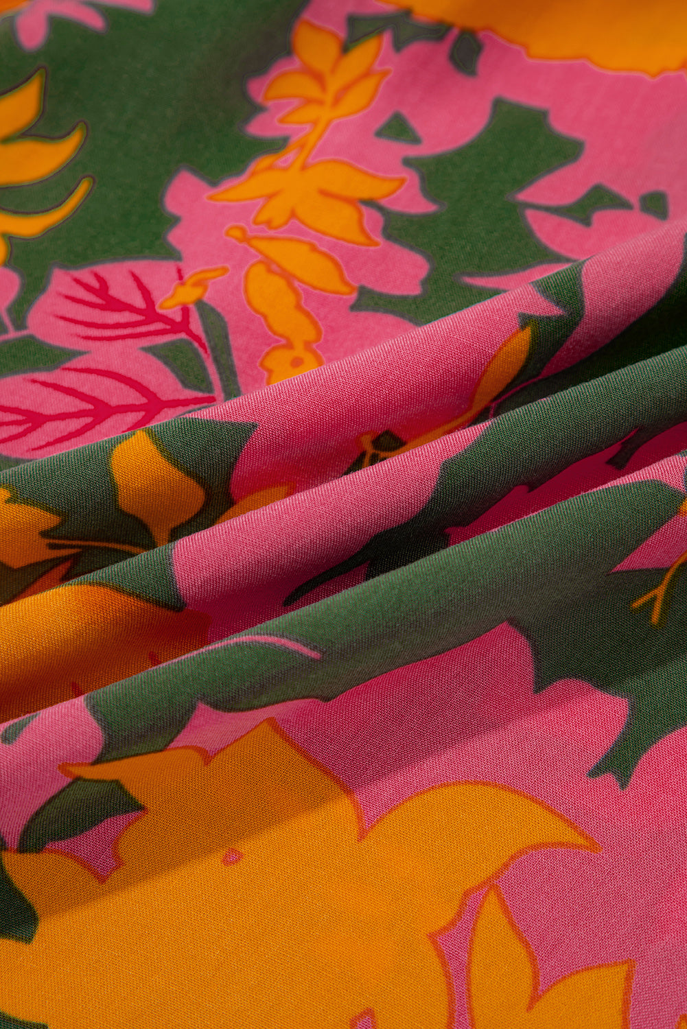 Floral Puff Sleeve Smocked Bodice Ruffled Long Dress - eAura