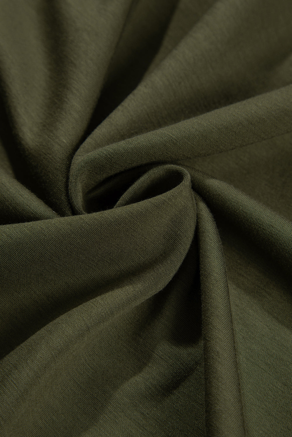 Solid Color Ruched Detail Long Sleeve Midi Dress – Jungle Green