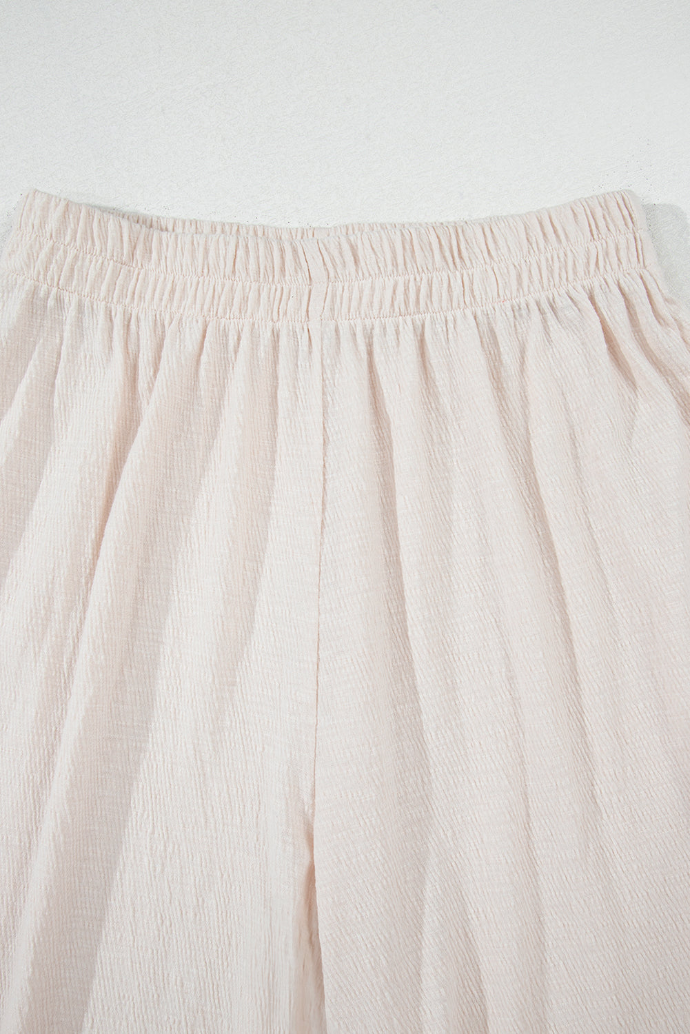Apricot Buttoned V Neck Tank Top and Wide Leg Trousers Casual Outfit eAura