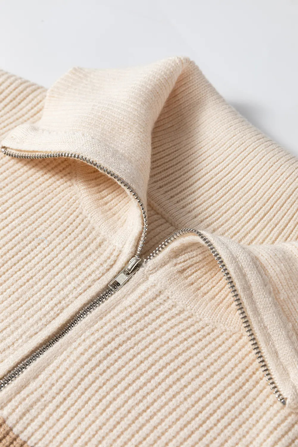Ribbed Half Zip Collared Sweater Vest – Chicory Coffee