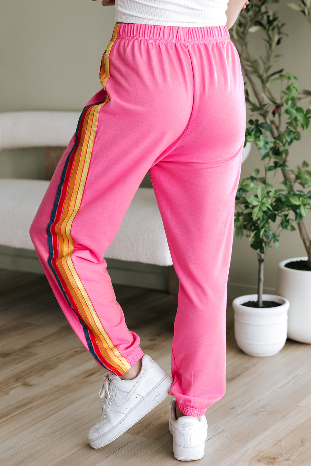 Pink Counting Rainbows High Waist SweatTrousers eAura
