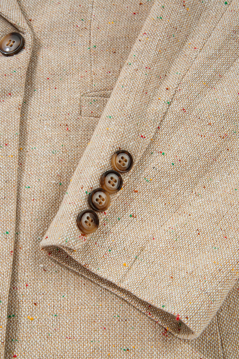 Oatmeal Single Breasted Elegant Suit Jacket eAura