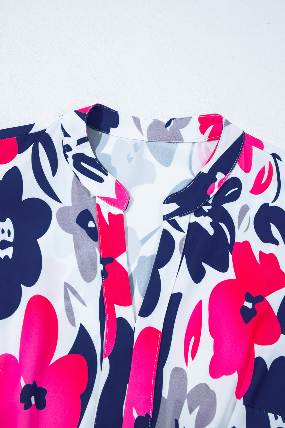Floral Print Notched Neck Flutter Sleeve Mini Dress BB Fashion Outlet