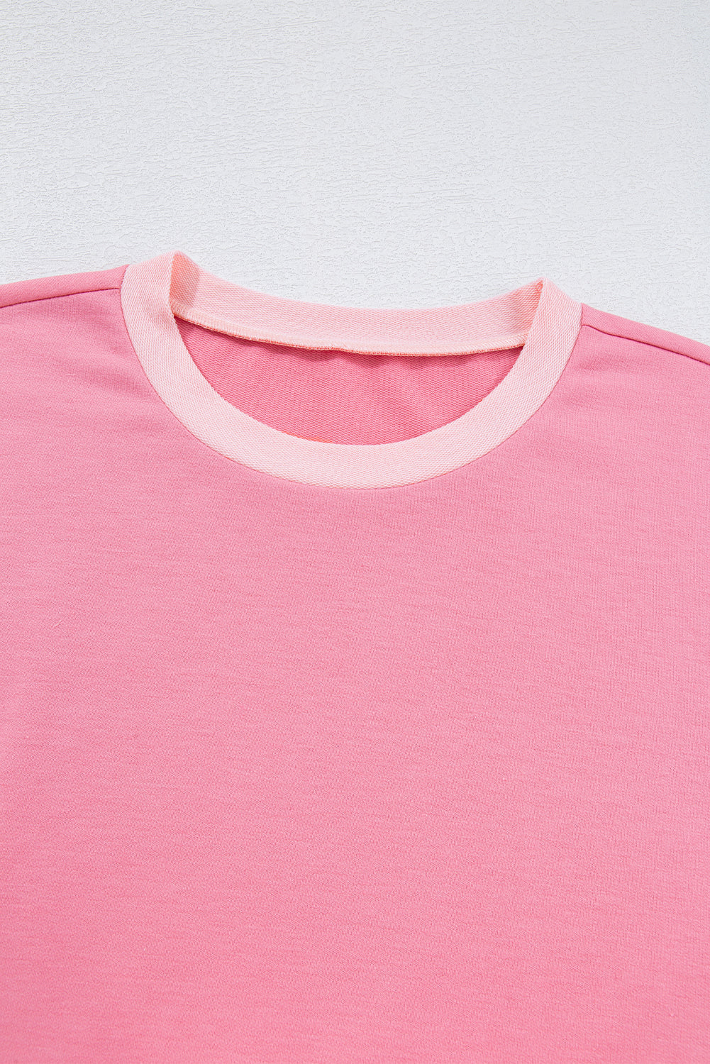 Peach Blossom Half Sleeve Raw Seam High Low Side Split Top - eAura