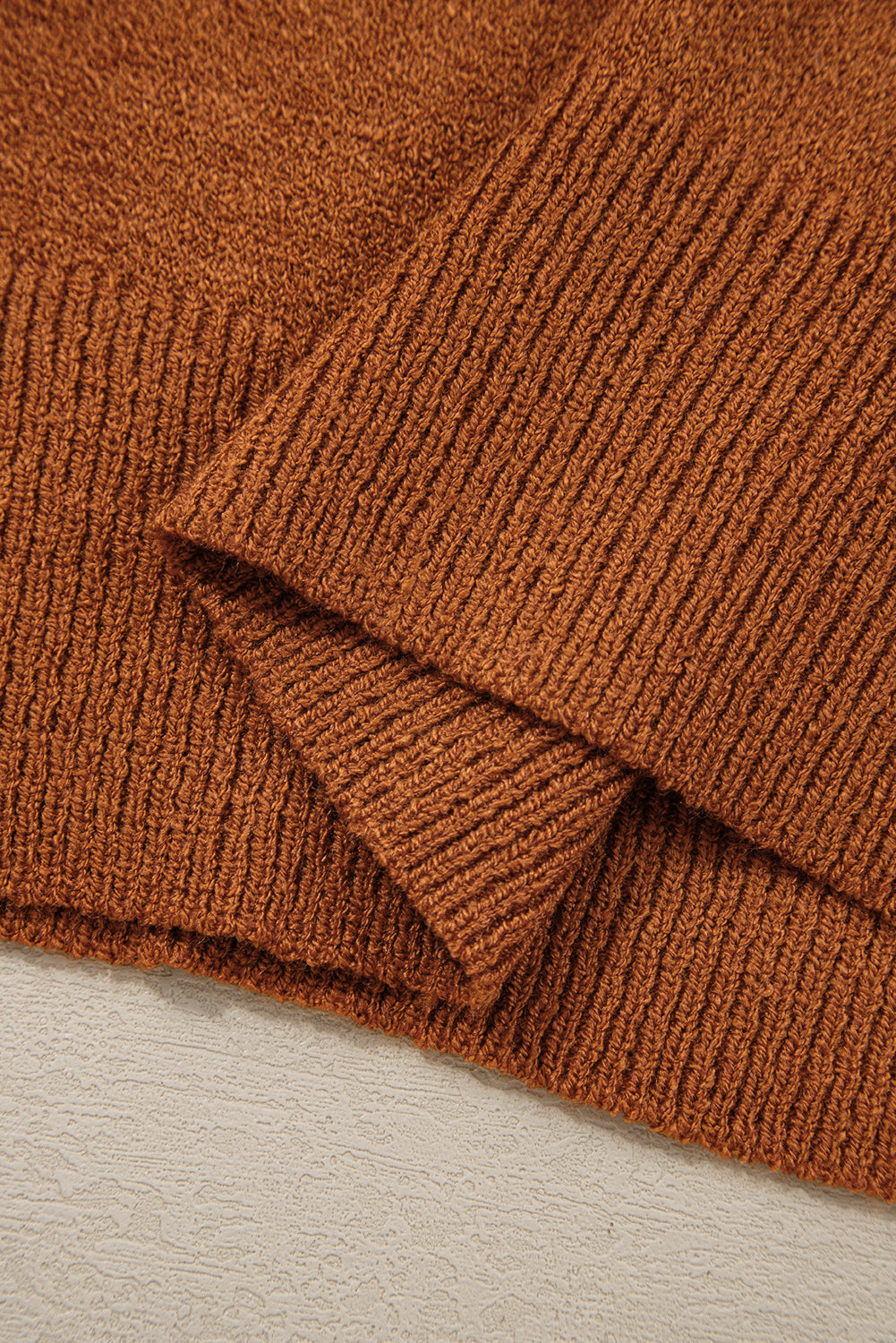 Striped Ribbed Edge Drop Shoulder Sweater eAura