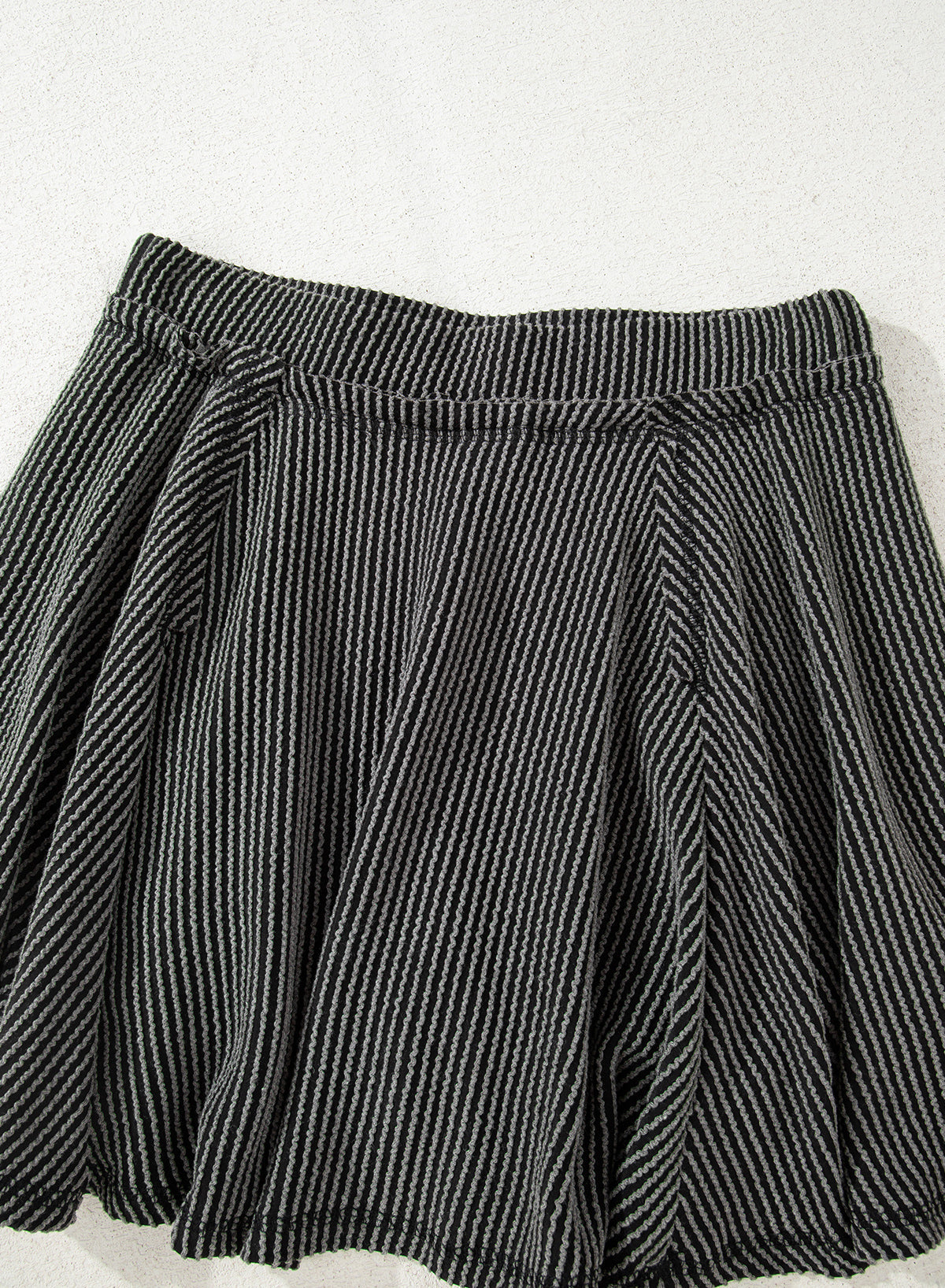 Soft Cord Lantern Sleeve Top & High Waist Ruffled Mini Skort Co-ord - eAura