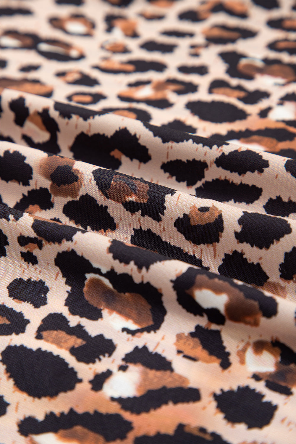 Striped Leopard Print Patchwork Button Up Shirt - eAura