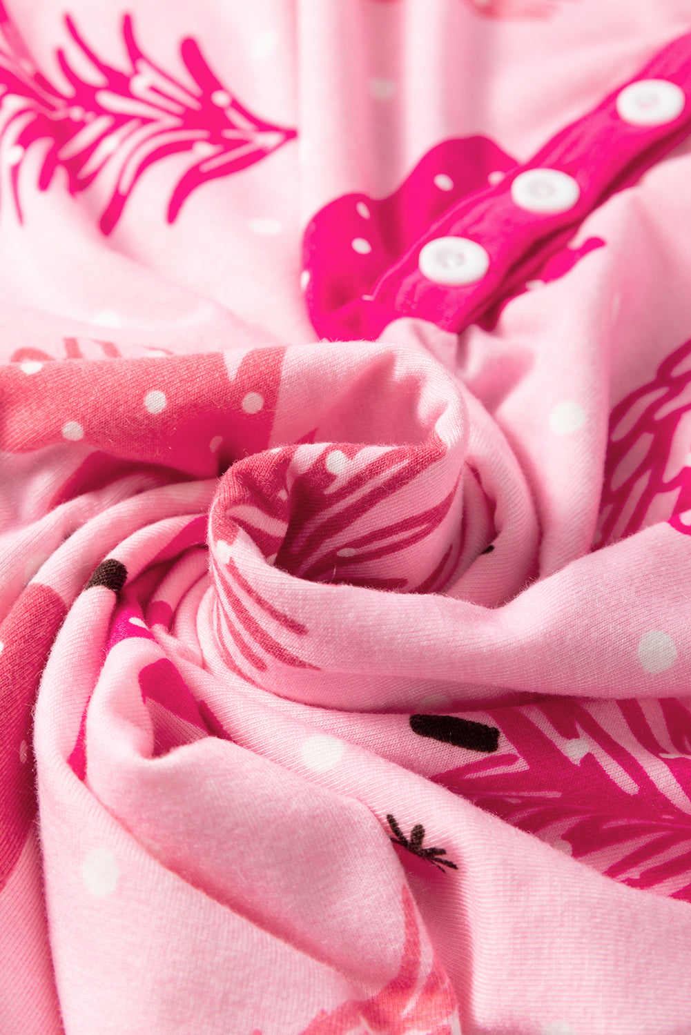 Pink Christmas Tree Print Long-Sleeve Pyjama Set eAura