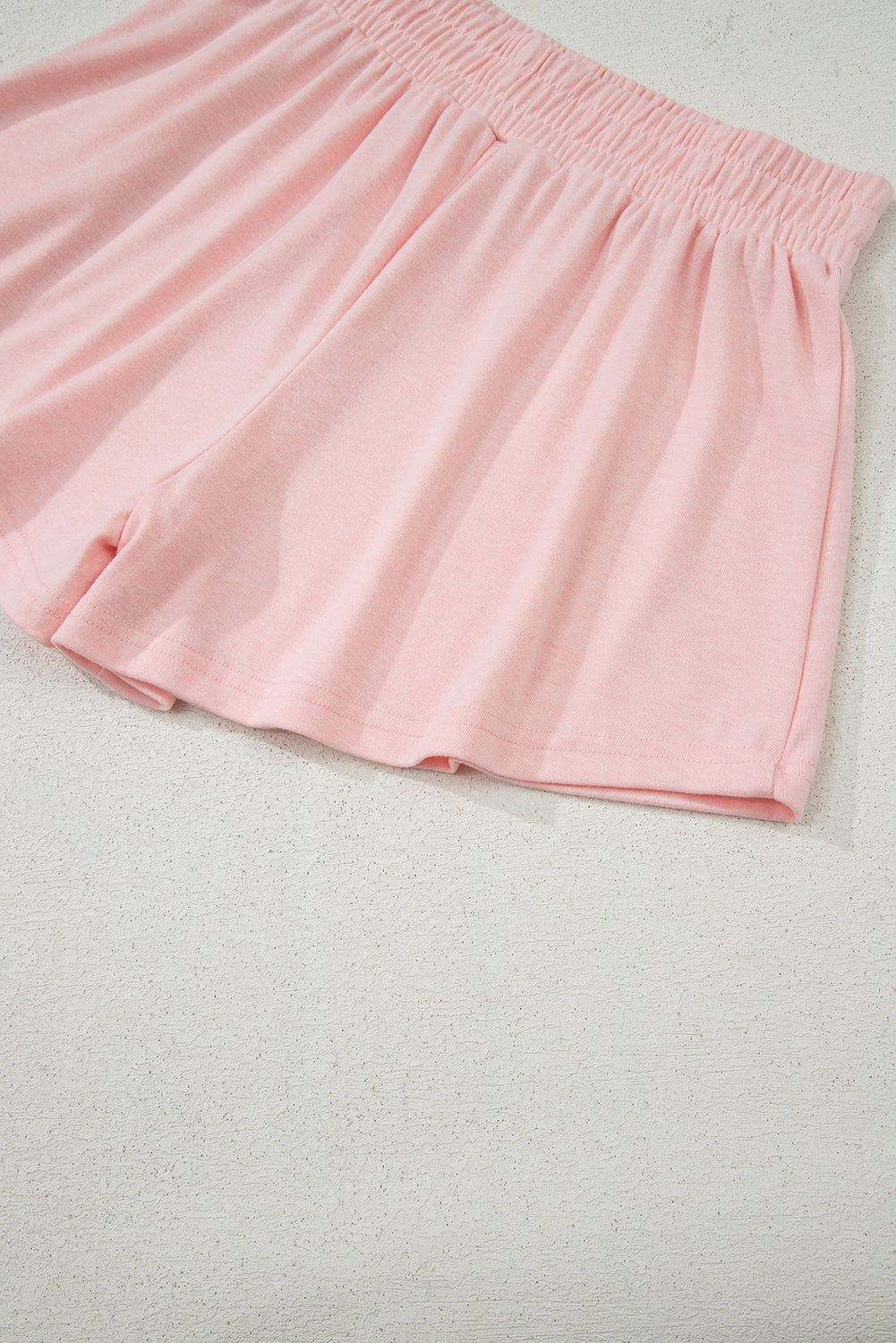 Light Pink 3 Pcs Crop Tank Top Shorts with Cardigan Lounge Set eAura