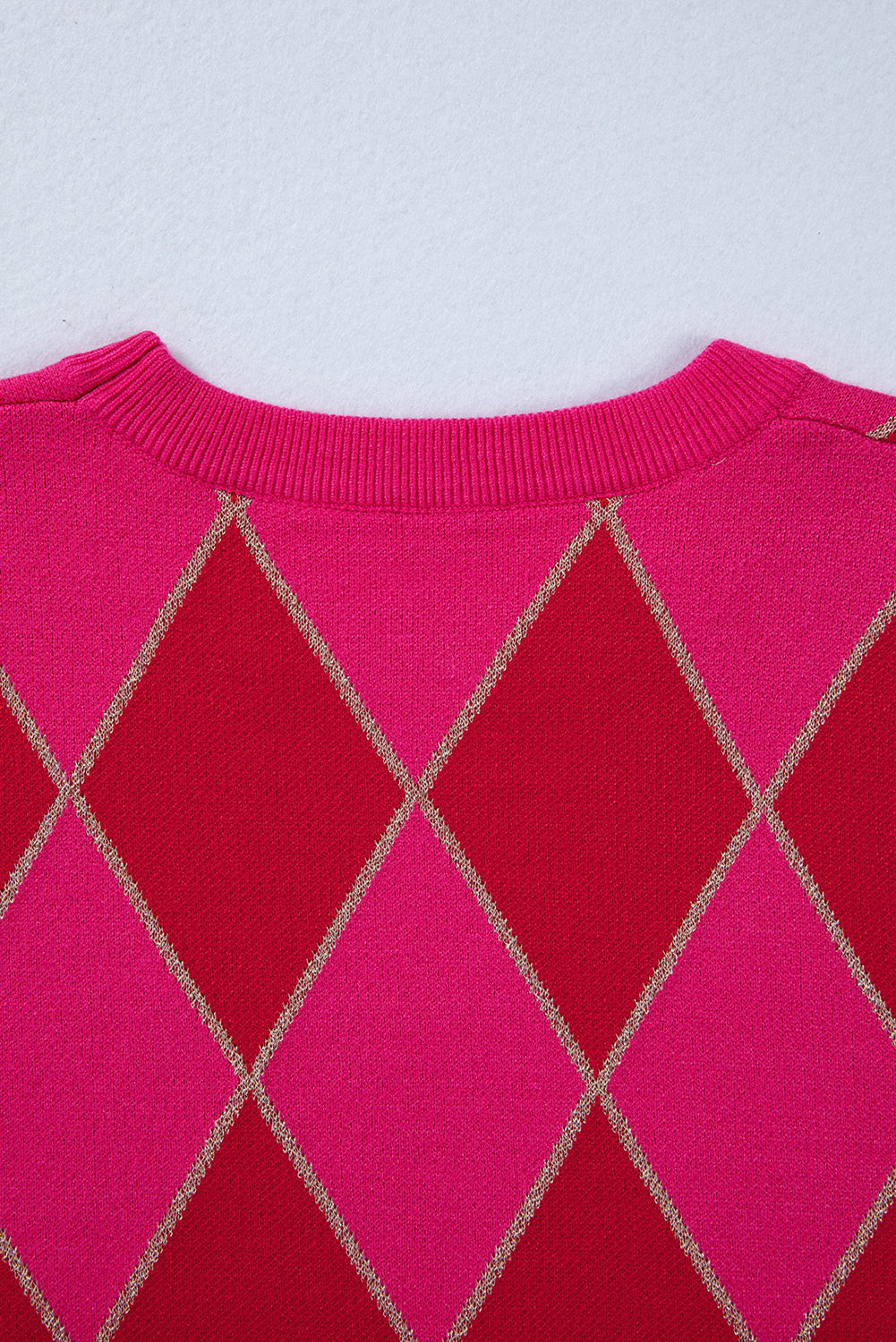 Glitter Rhombus Pattern Knit Casual Sweater - Sweaters & Cardigans/Sweaters