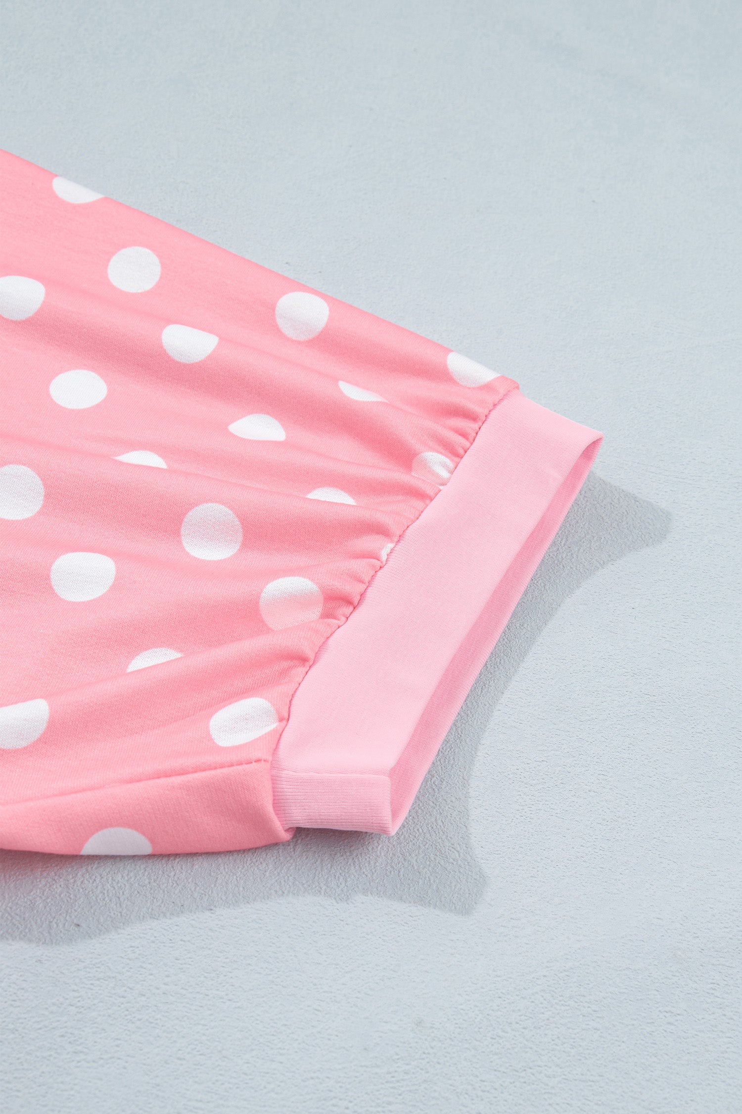 Polka Dot Oversized Top Drawstring Short Set – Green
