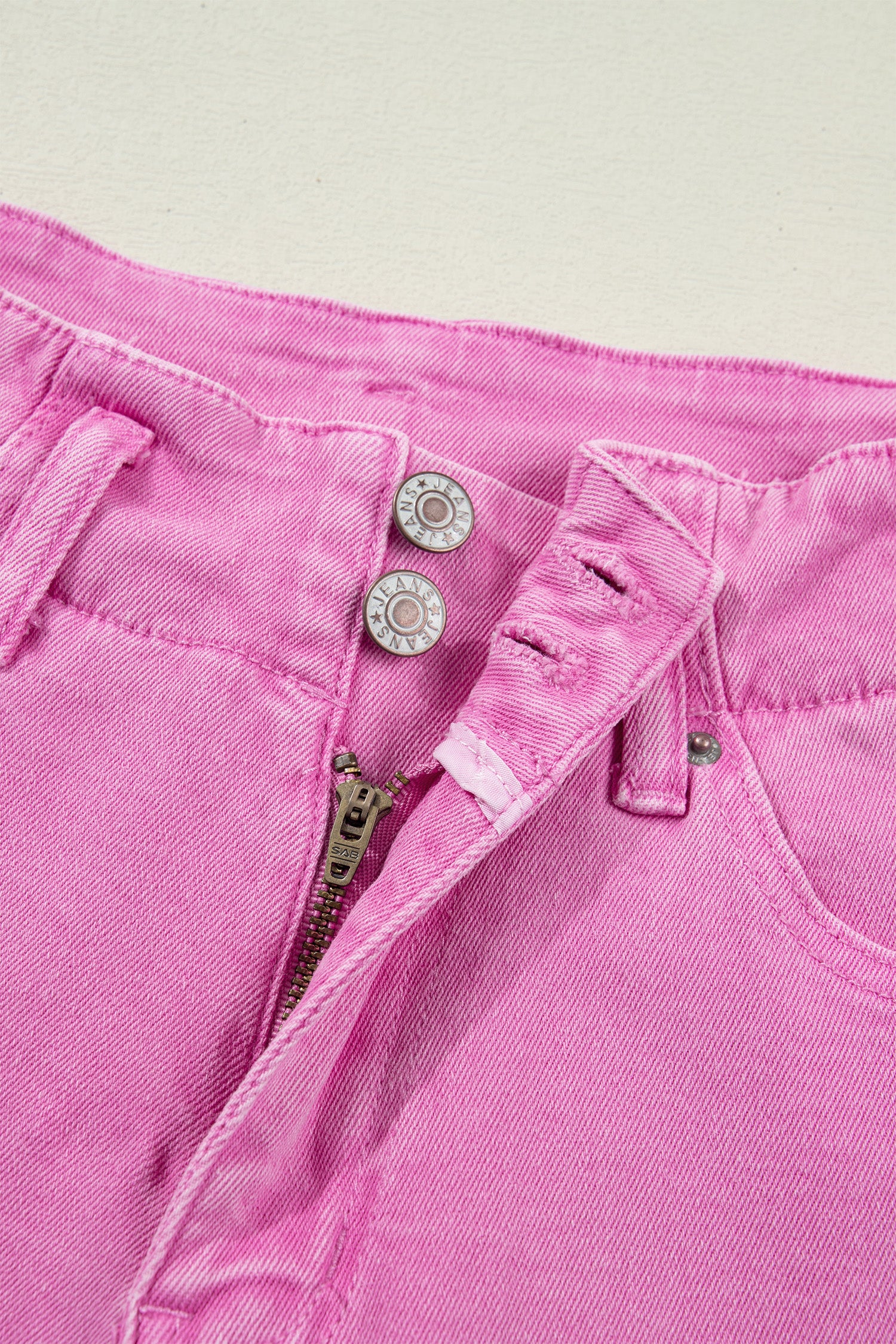 Double Button High Waist Flared Bottom Jeans