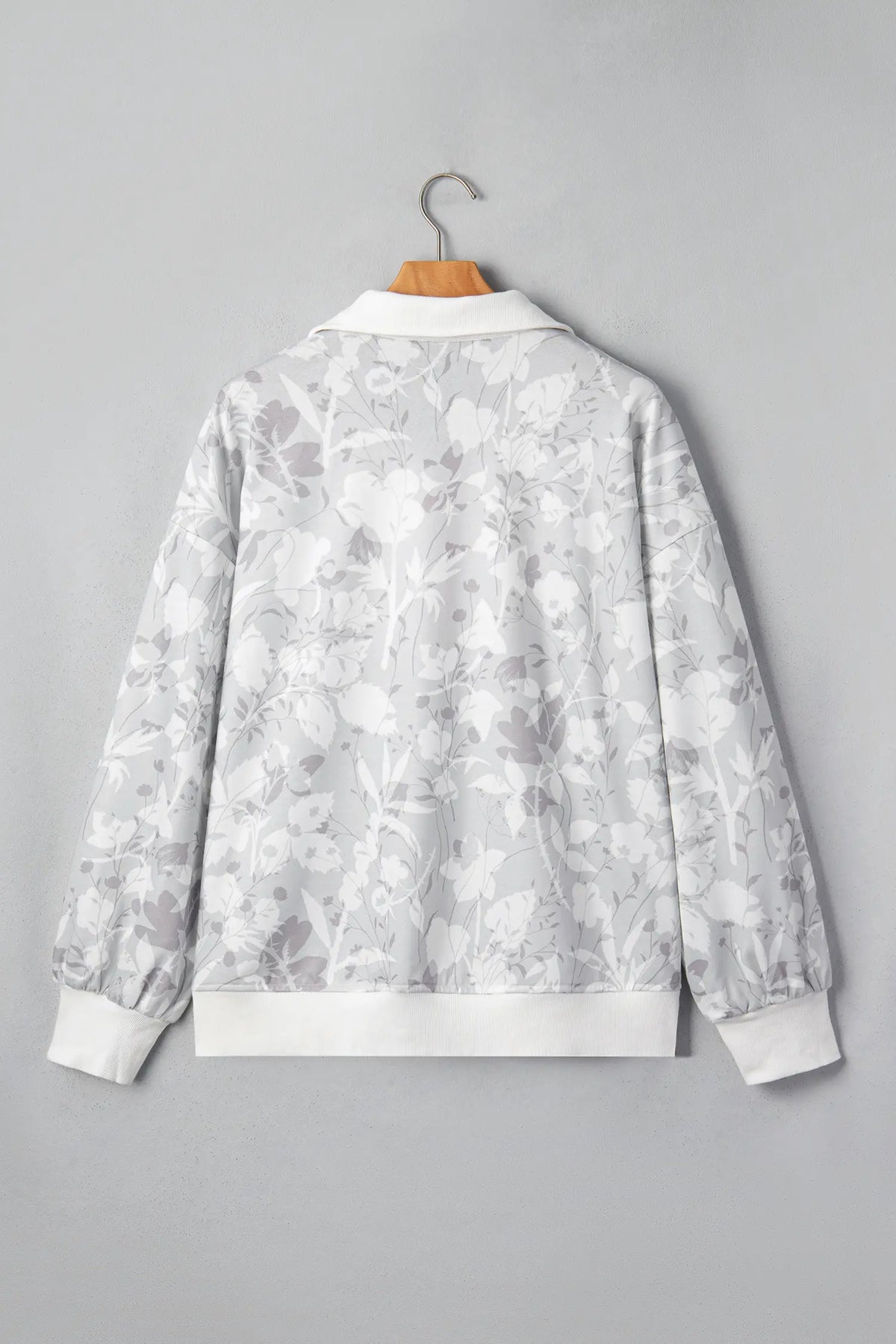 Quarter Zip Stand Neck Sweatshirt