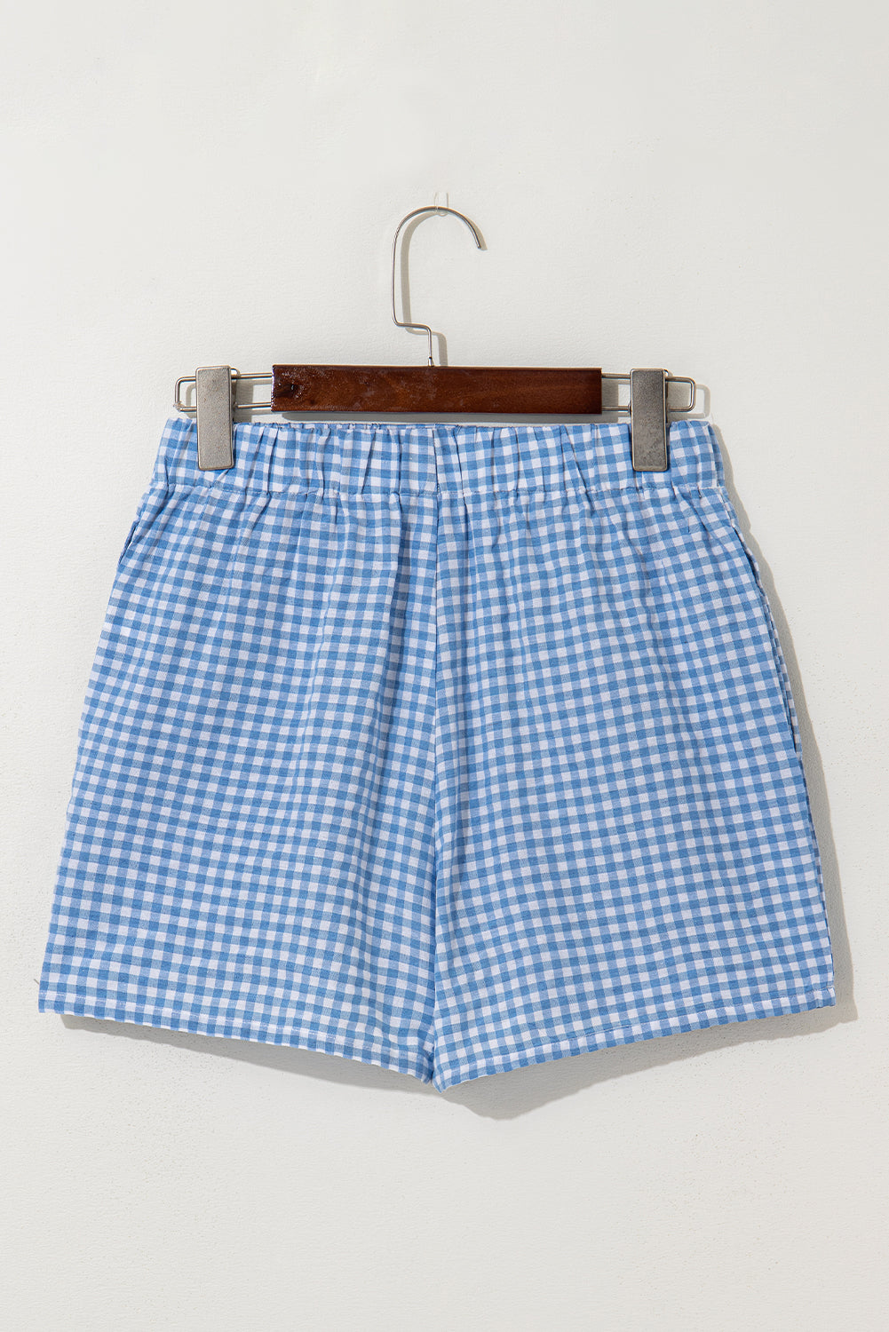 Gingham Printed High Waist Shorts eAura