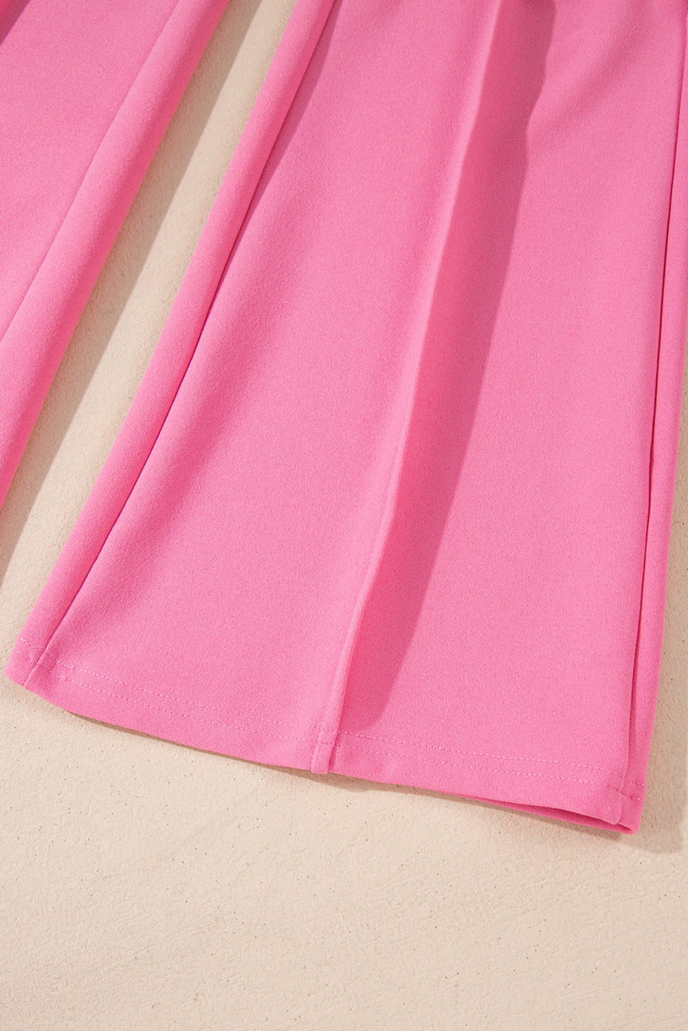 Sachet Pink High Waist Central Seam Flared Trousers Beagle Boutique Fashion Outlet